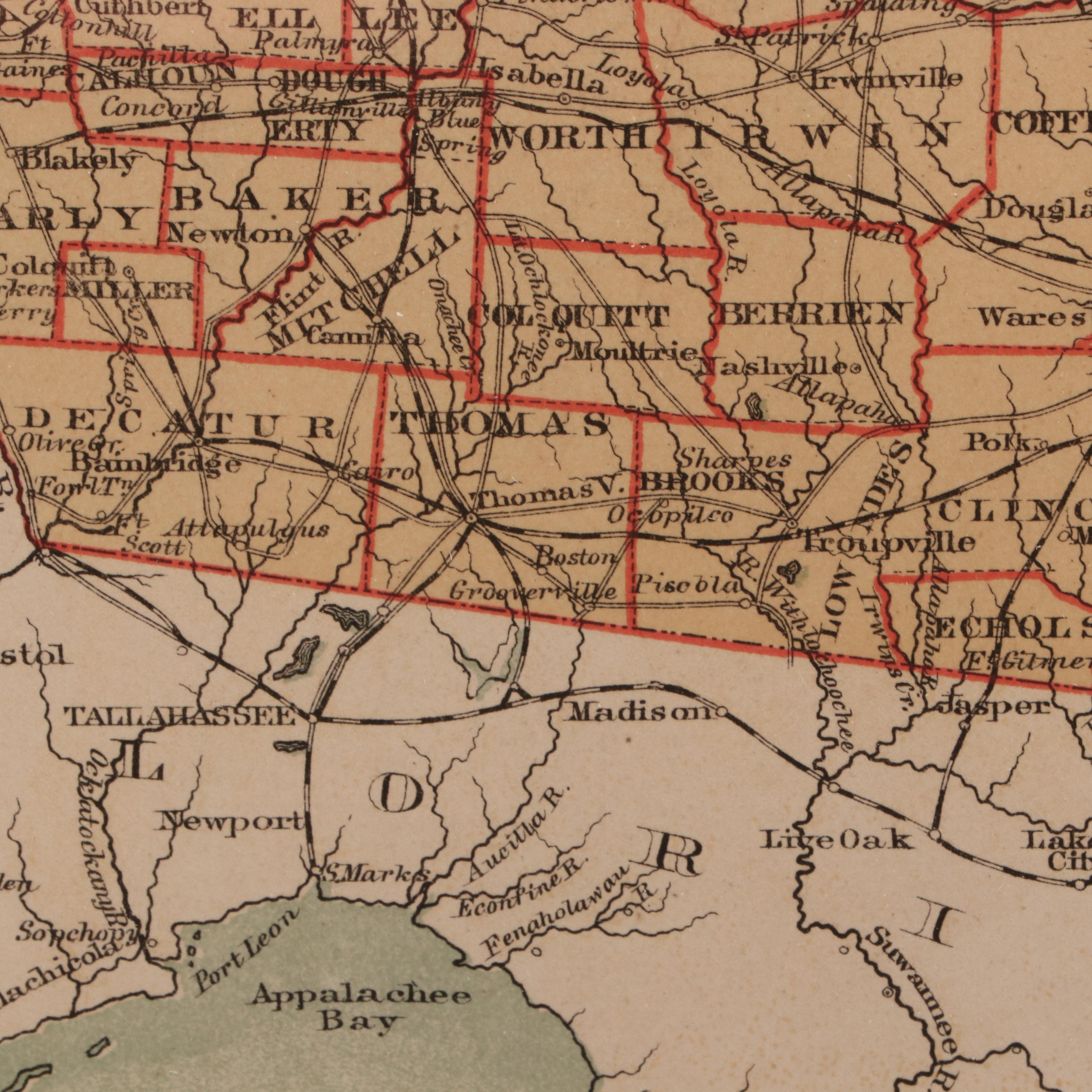 Encyclopædia Britannica 9th Edition 1890 Map "Georgia"