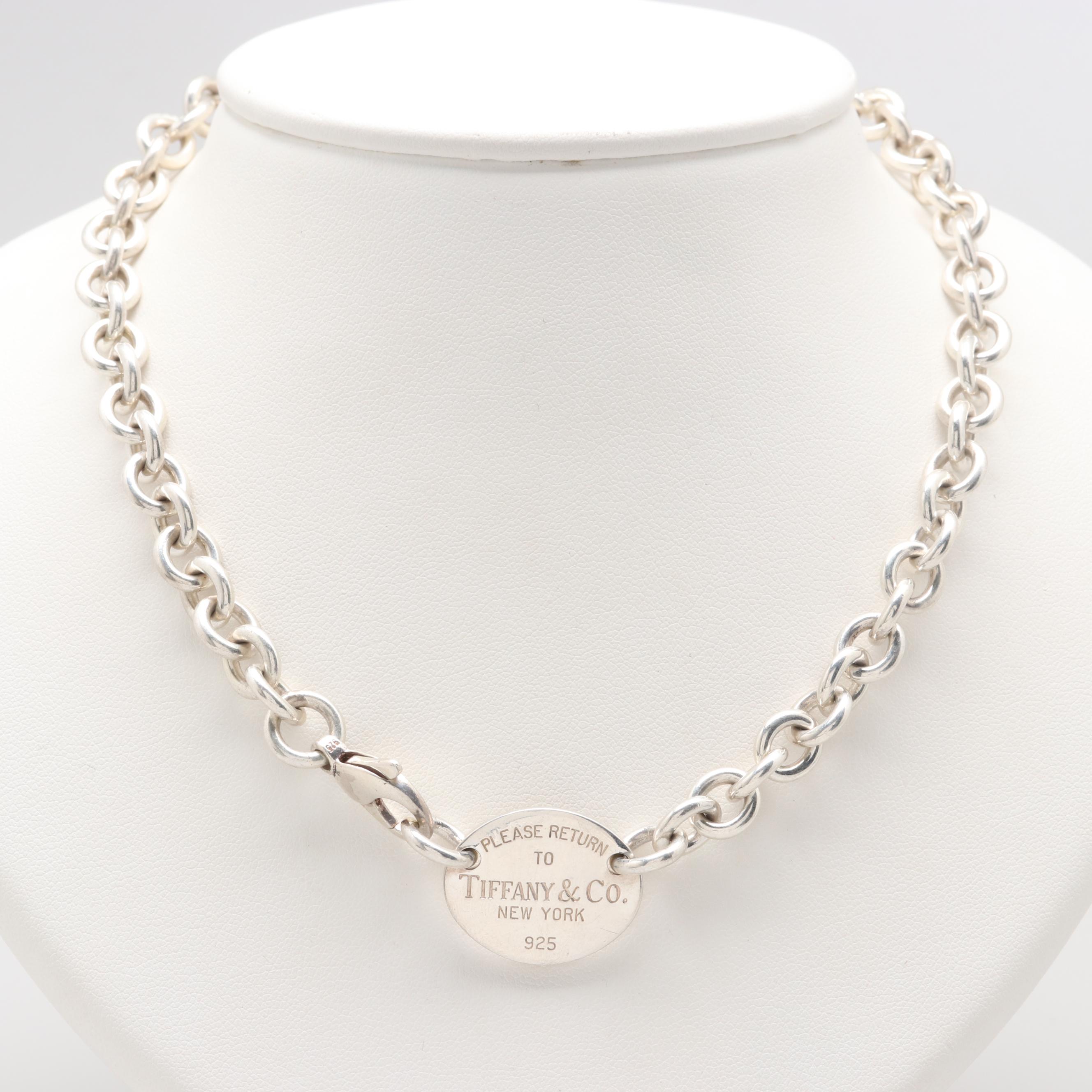 Tiffany & Co "Please Return To Tiffany" Sterling Silver Necklace