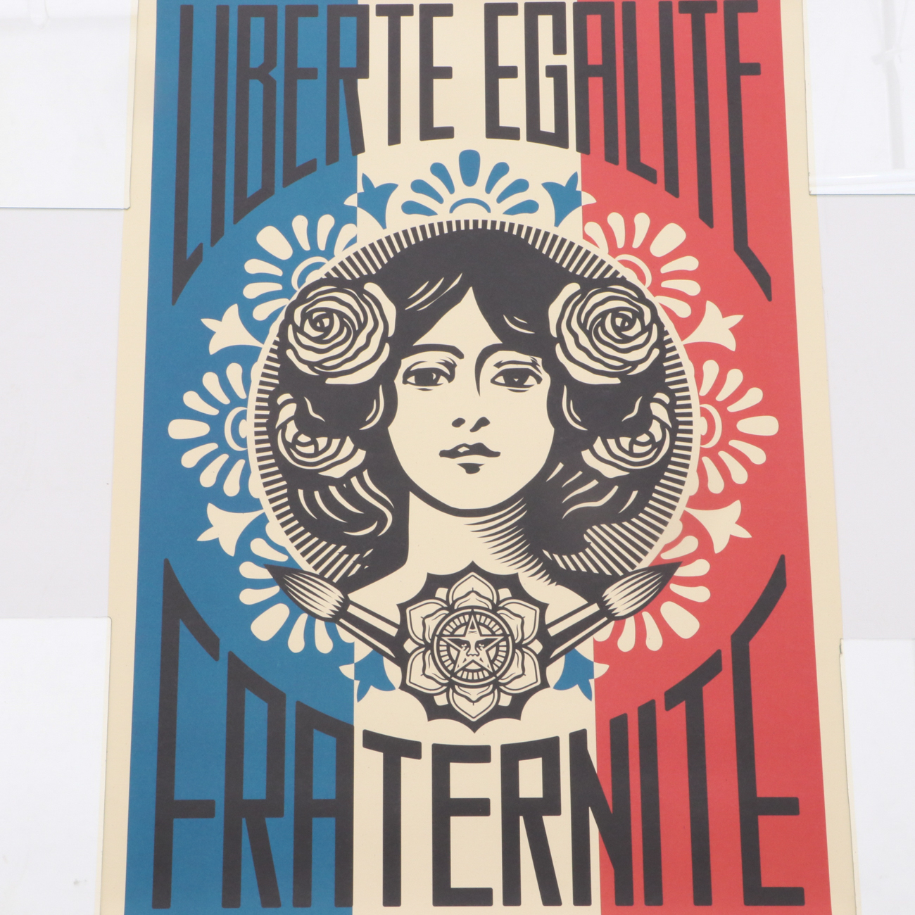 Shepard Fairey Offset Poster "Liberté, Egalité, Fraternité"