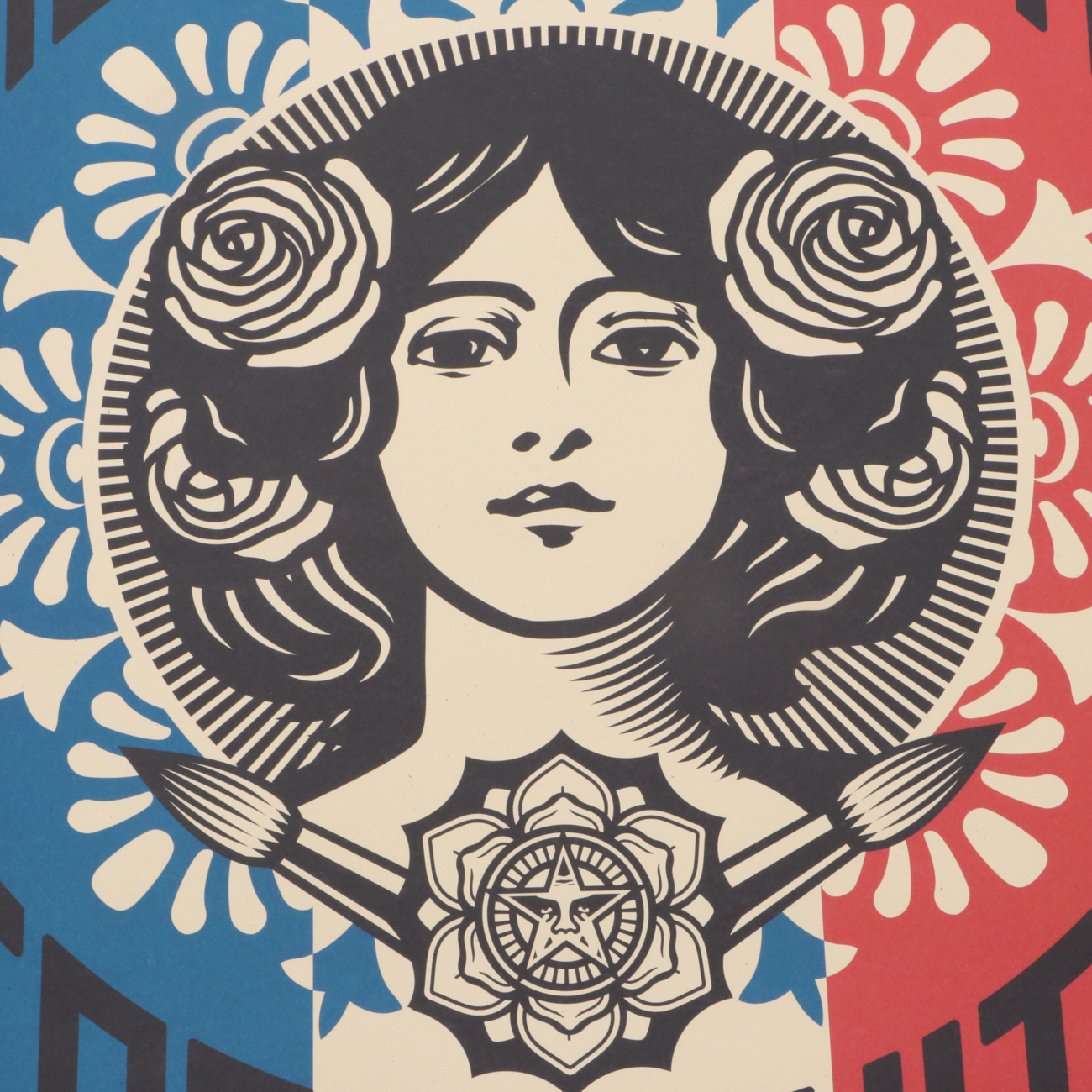 Shepard Fairey Offset Poster "Liberté, Egalité, Fraternité"