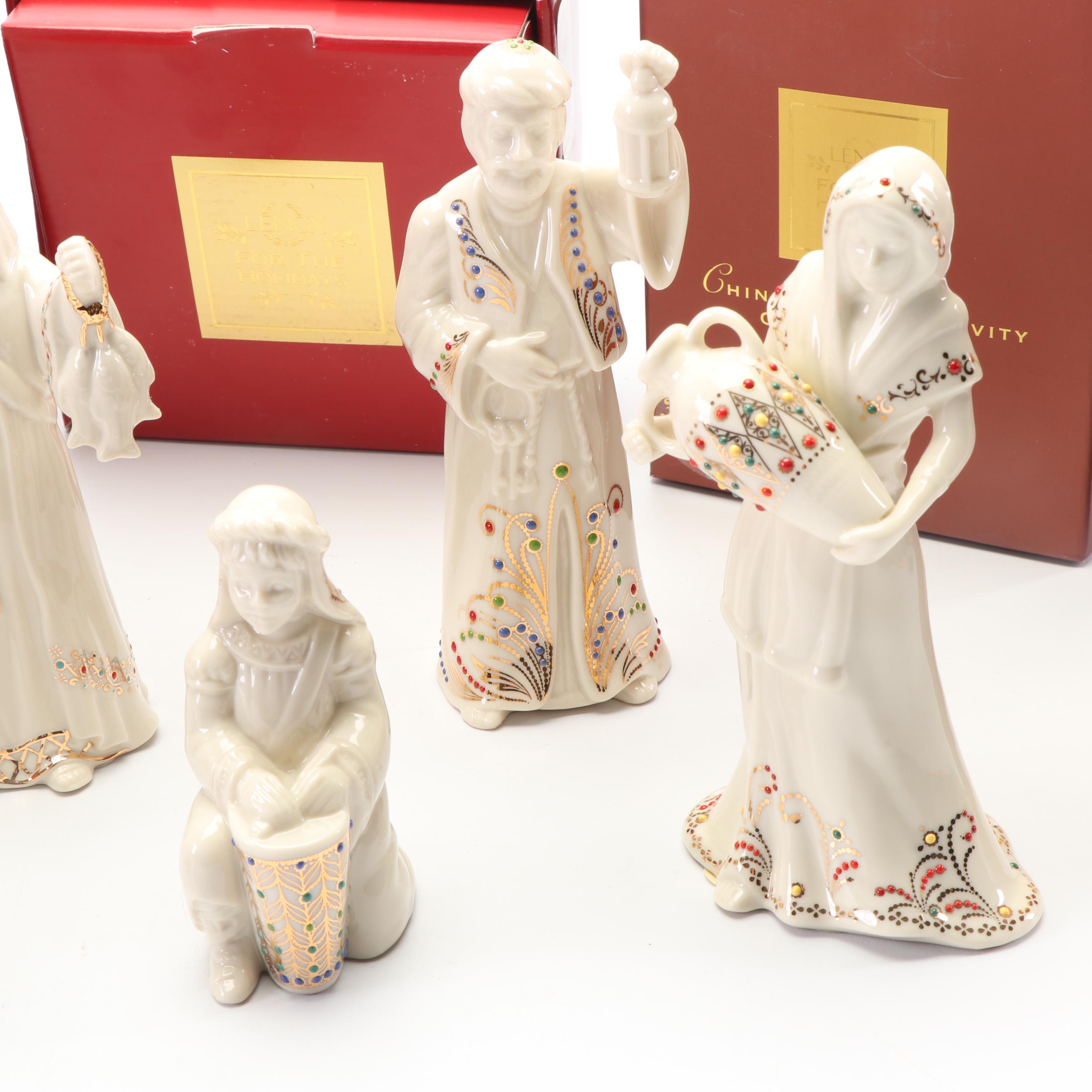 Lenox "China Jewels Collection" Bone China Nativity Scene Figurines