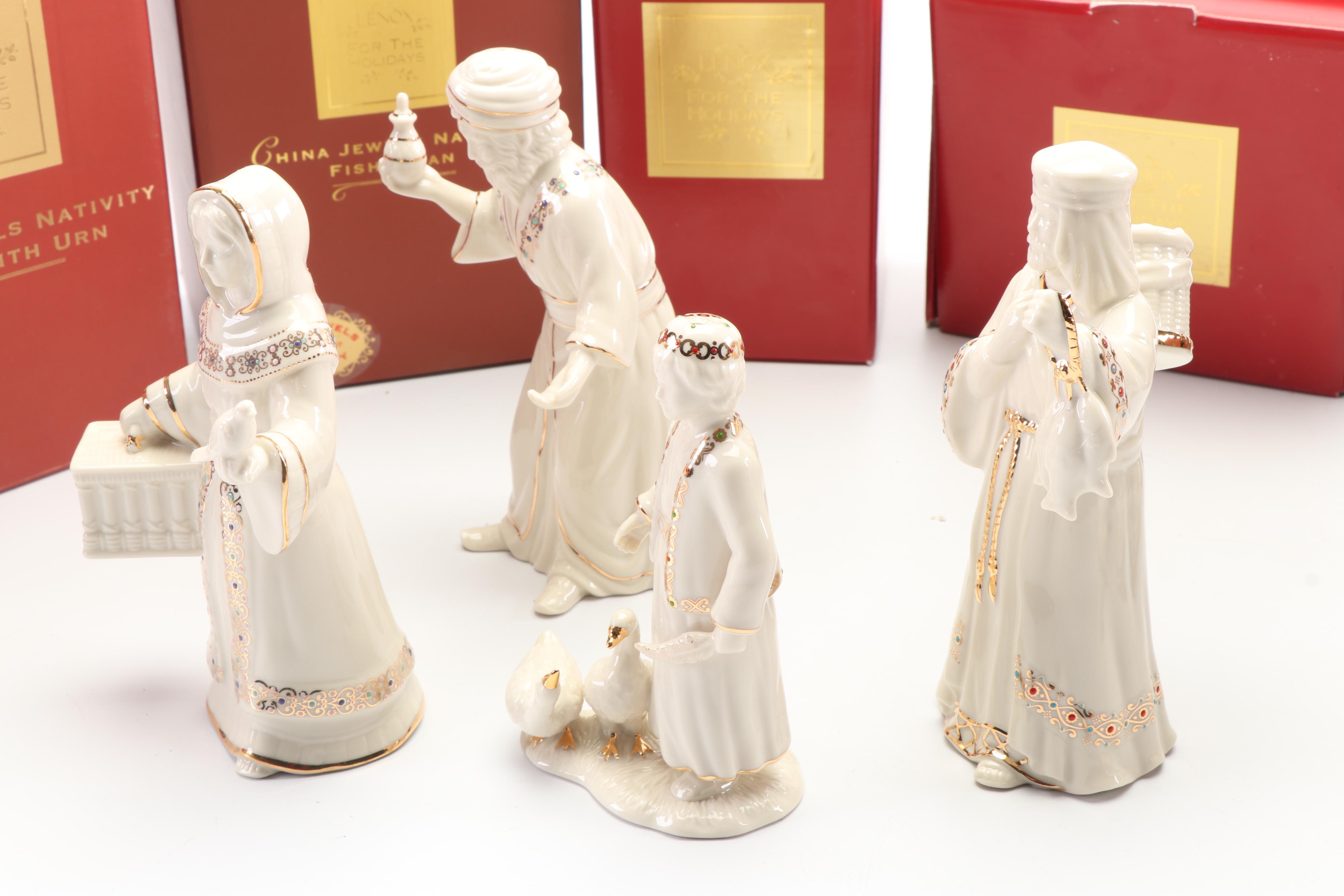 Lenox "China Jewels Collection" Bone China Nativity Scene Figurines
