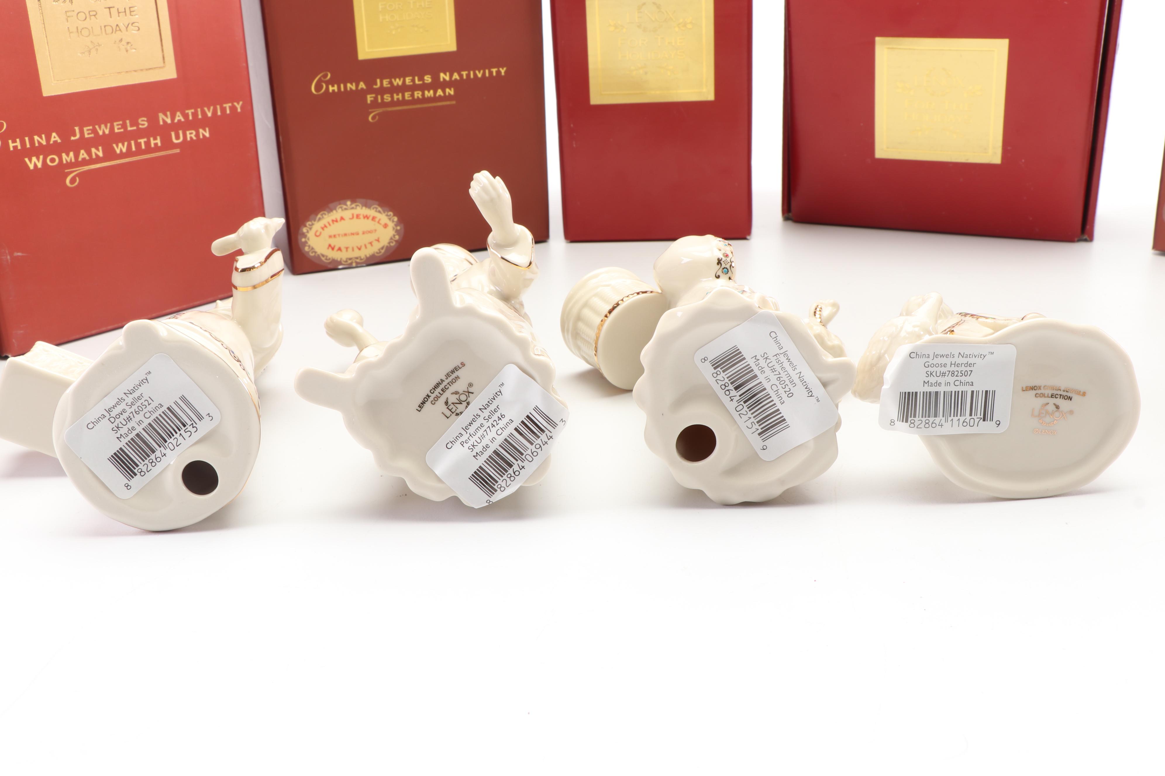 Lenox "China Jewels Collection" Bone China Nativity Scene Figurines