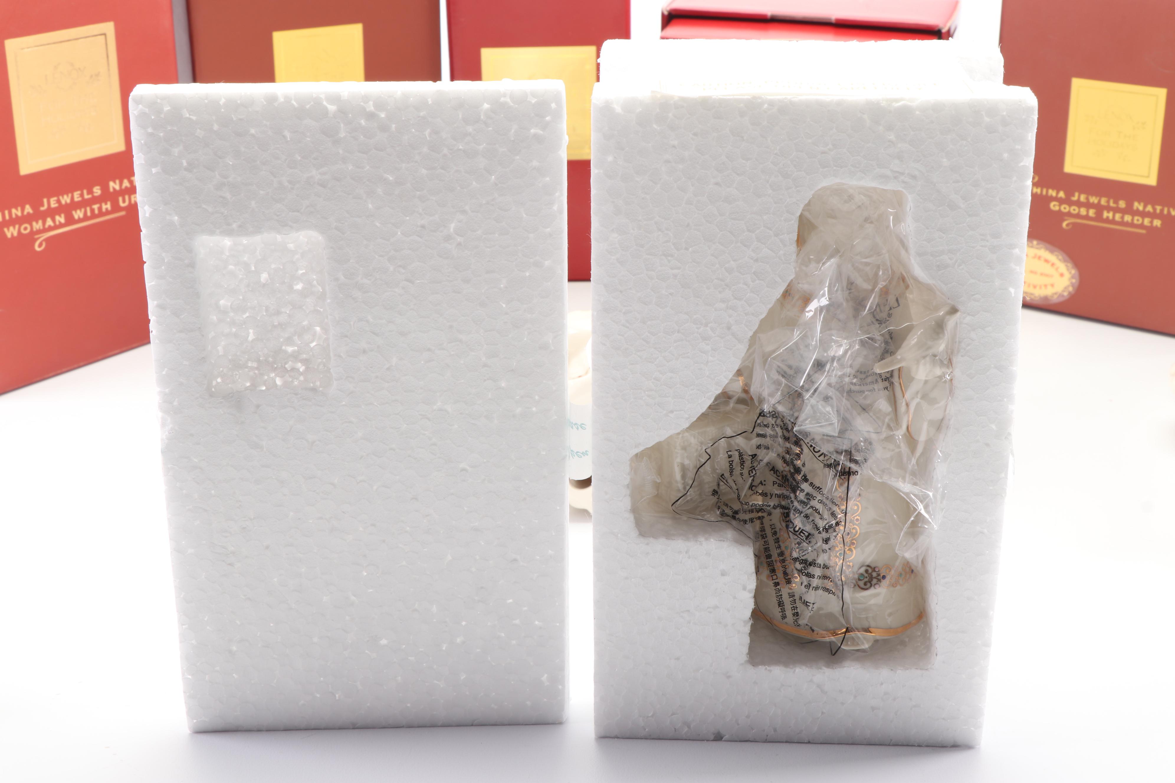 Lenox "China Jewels Collection" Bone China Nativity Scene Figurines