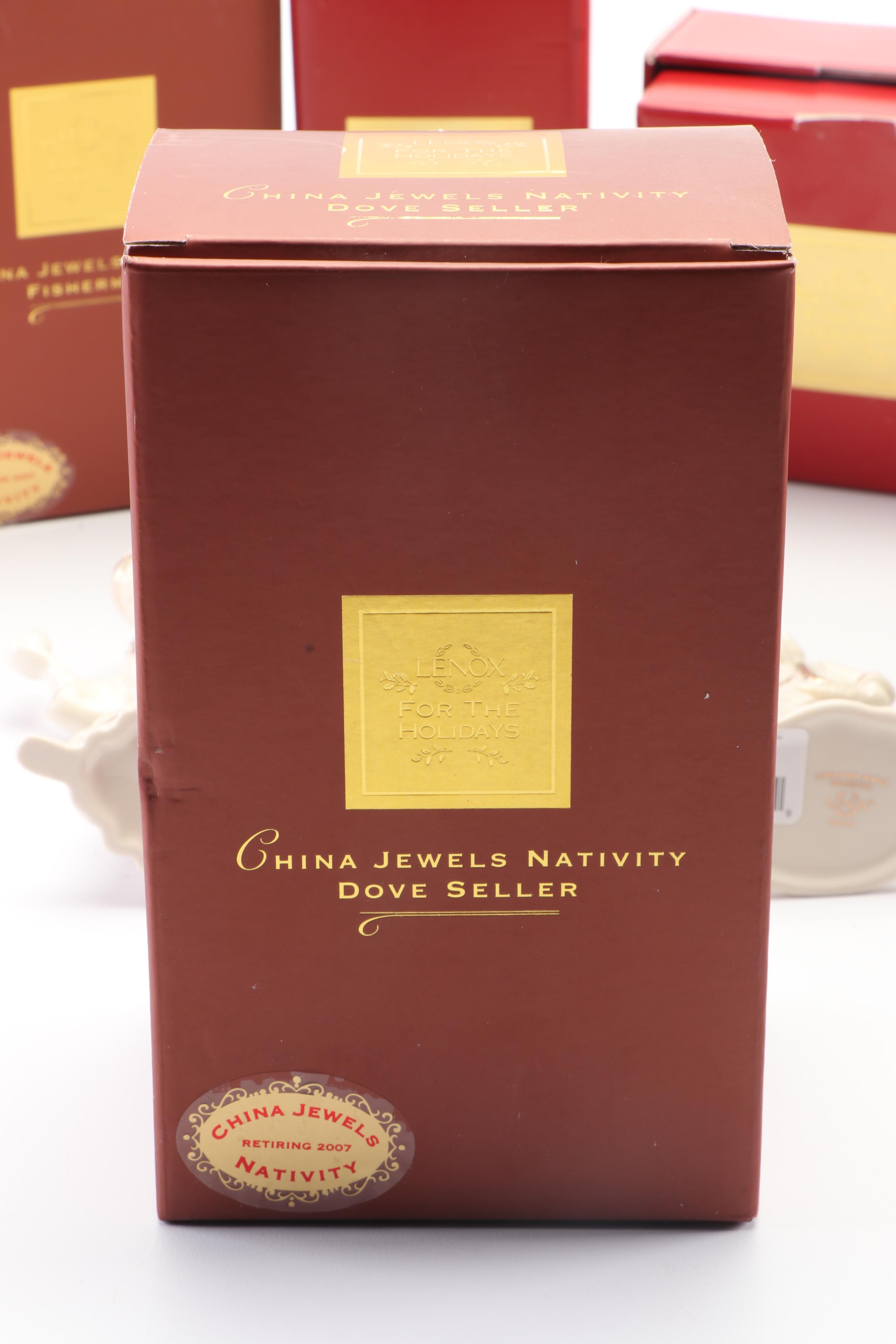 Lenox "China Jewels Collection" Bone China Nativity Scene Figurines