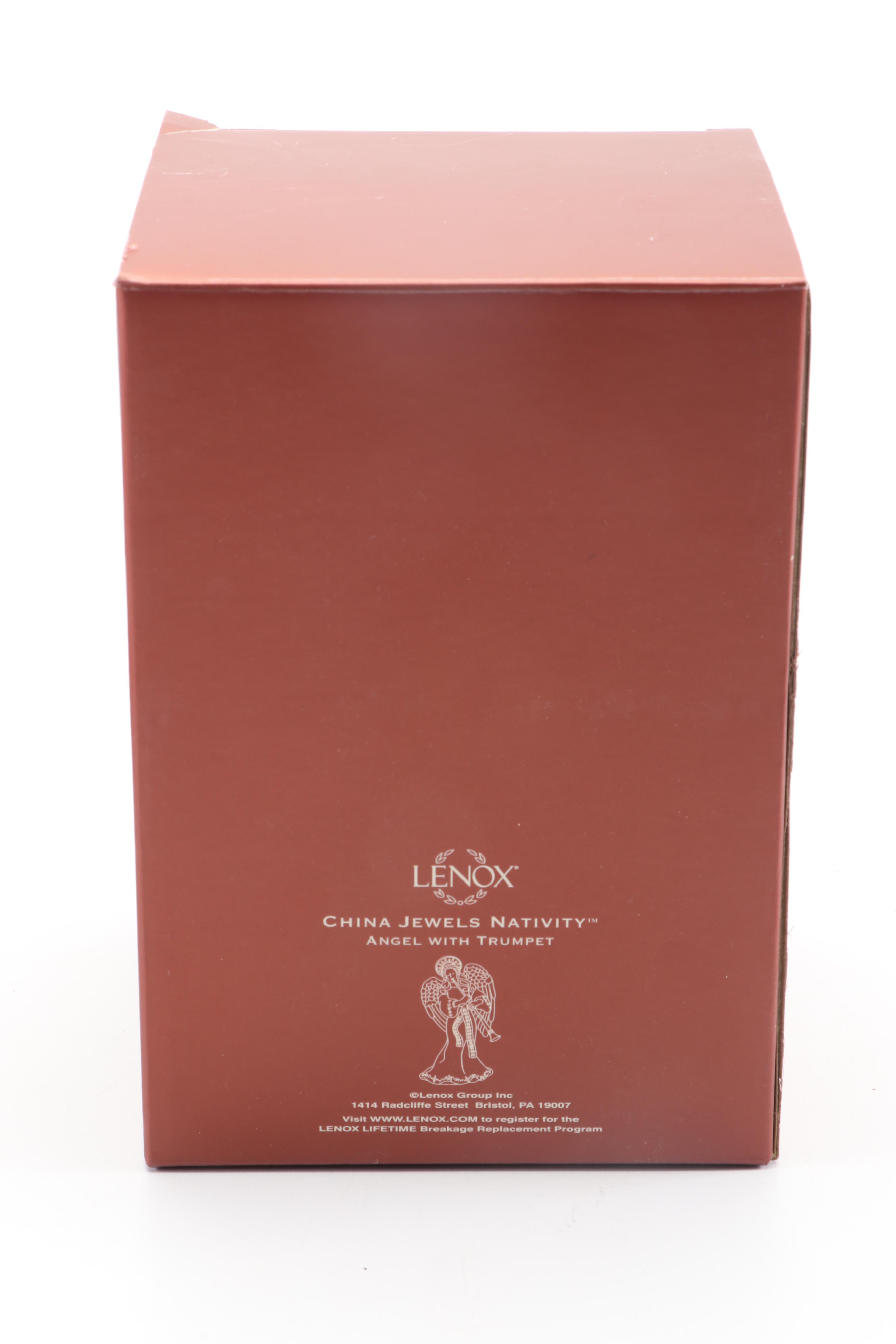 Lenox "China Jewels Collection" Bone China Nativity Scene Angel Figurines