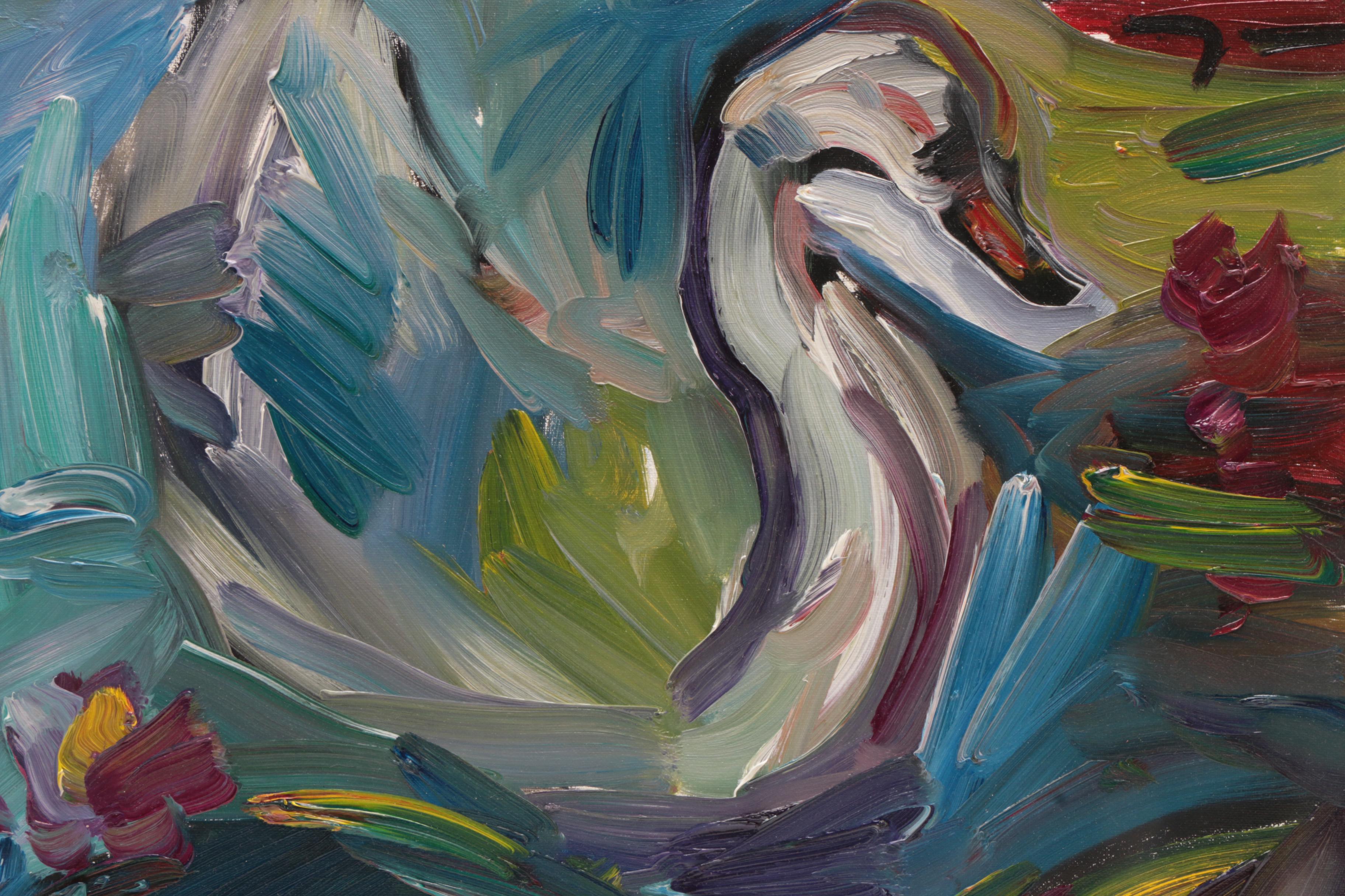 Jose Trujillo Oil Painting "The Swan"