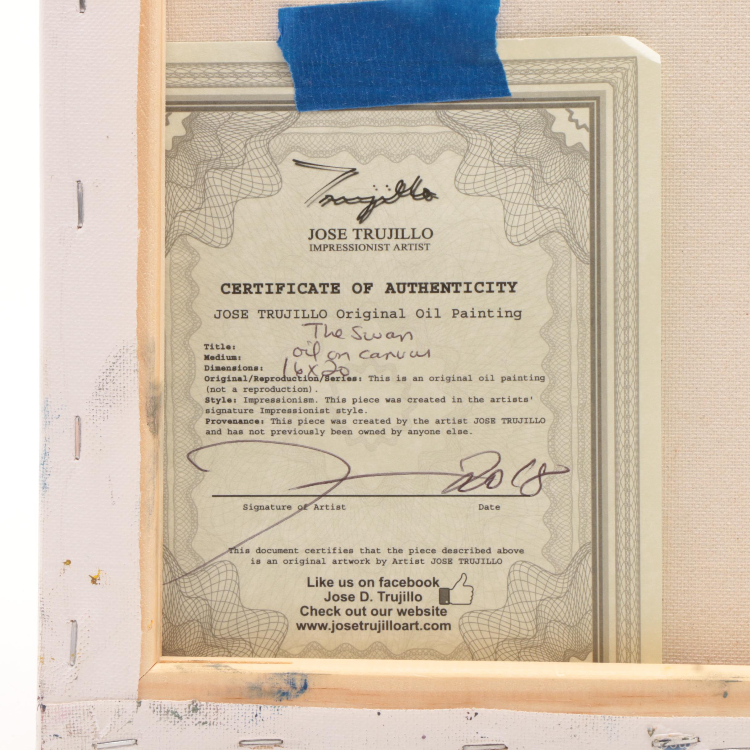 Jose Trujillo Oil Painting "The Swan"