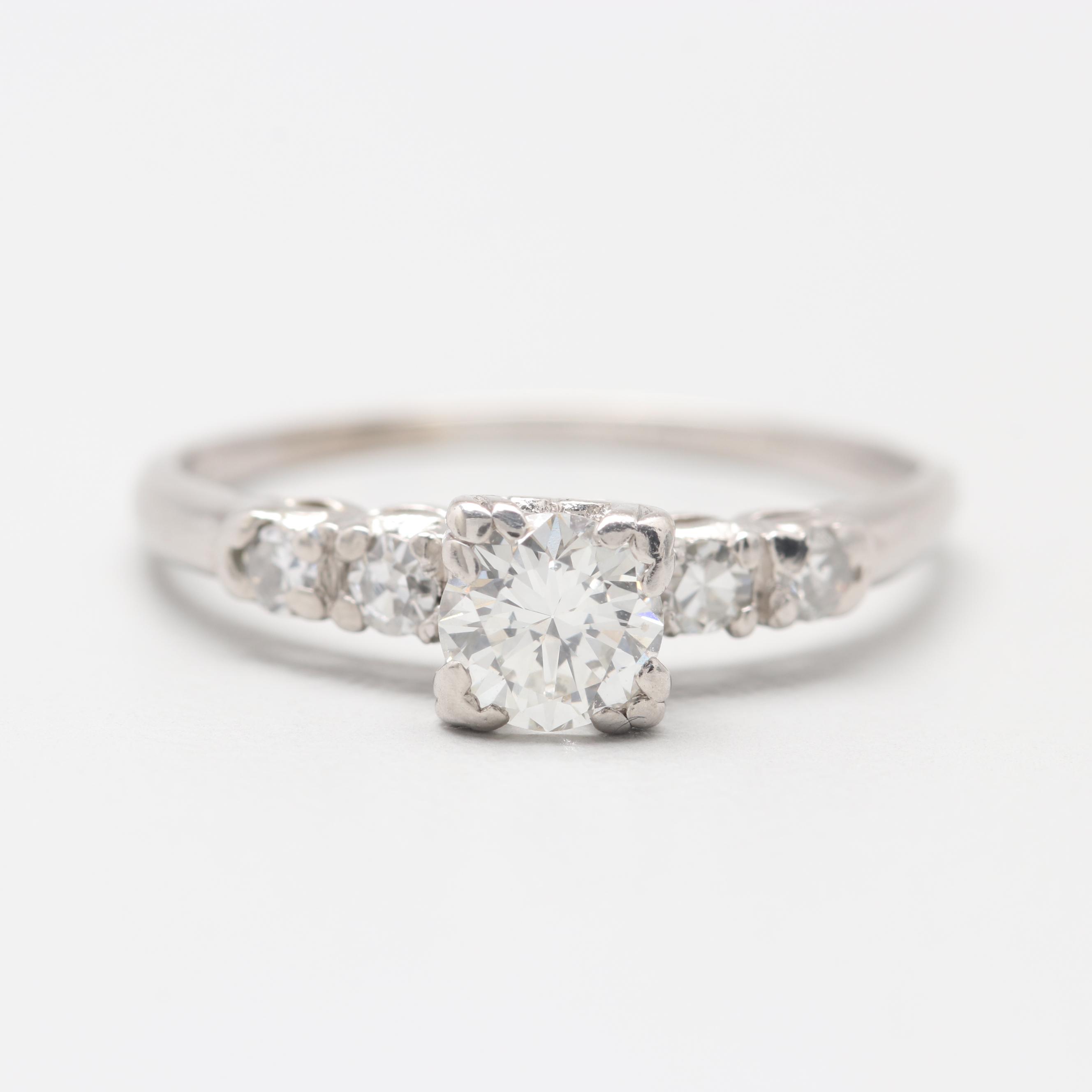 Vintage Platinum Diamond Ring