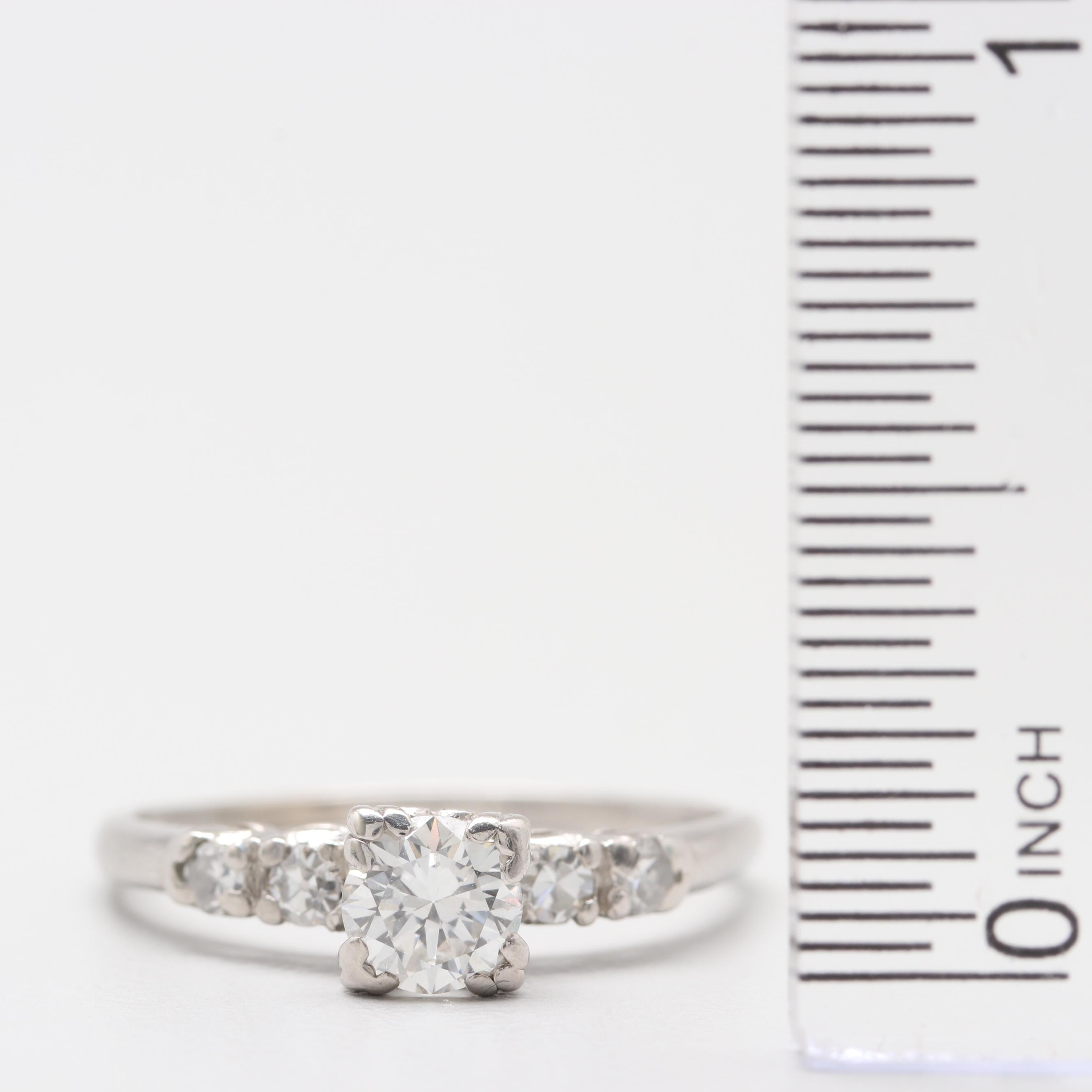 Vintage Platinum Diamond Ring