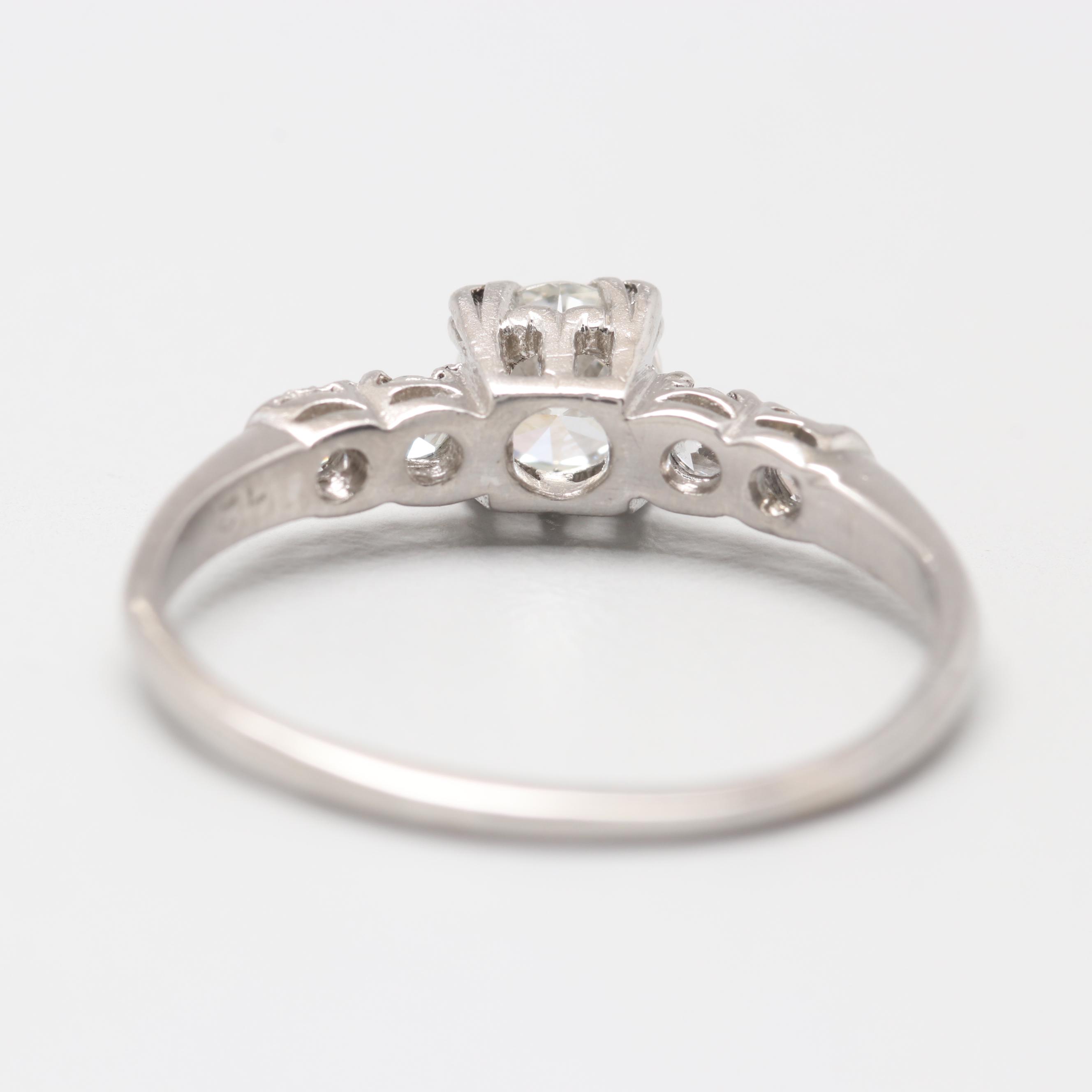 Vintage Platinum Diamond Ring