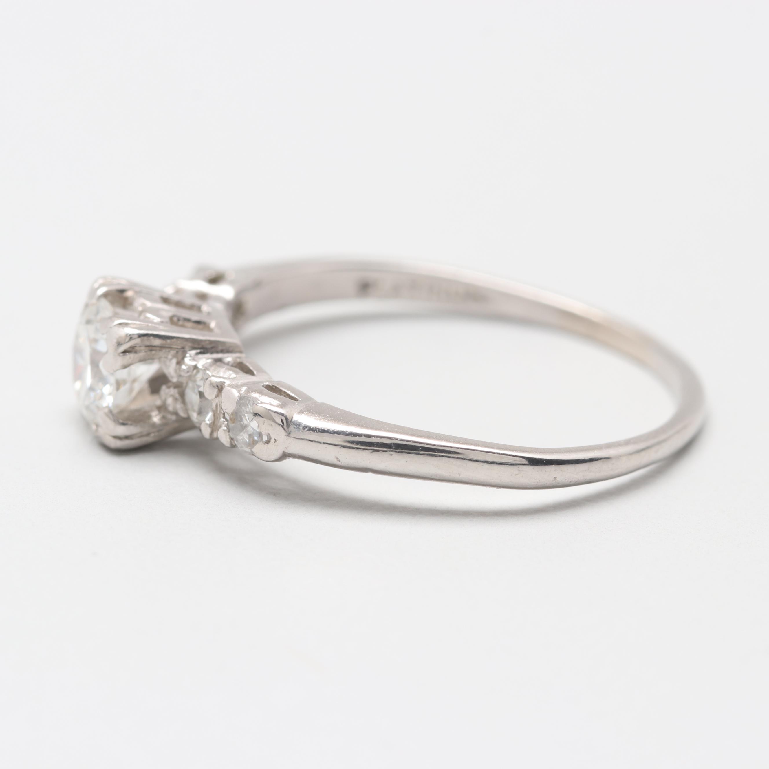 Vintage Platinum Diamond Ring