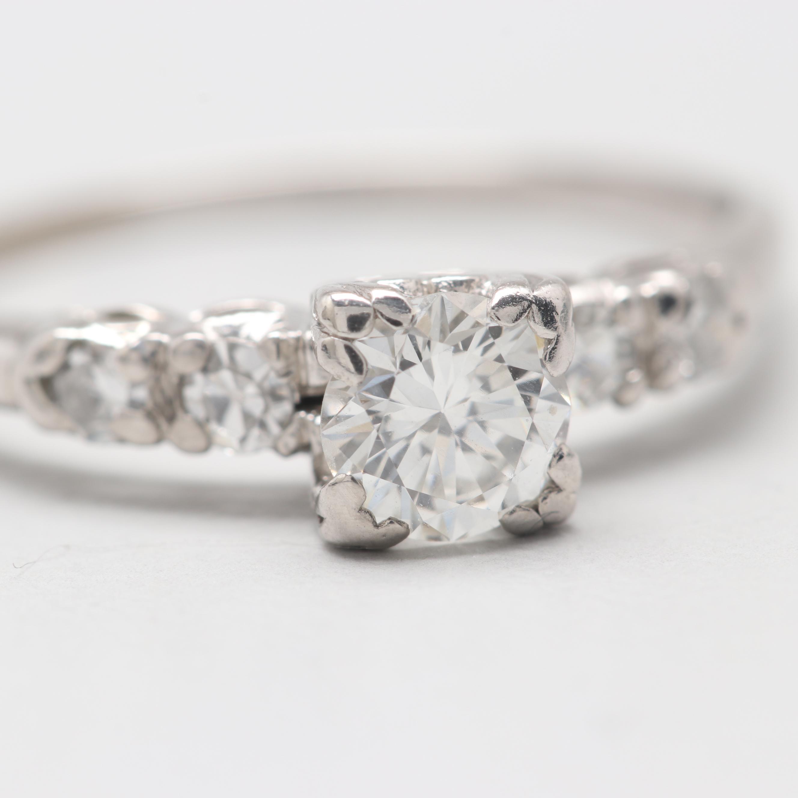 Vintage Platinum Diamond Ring