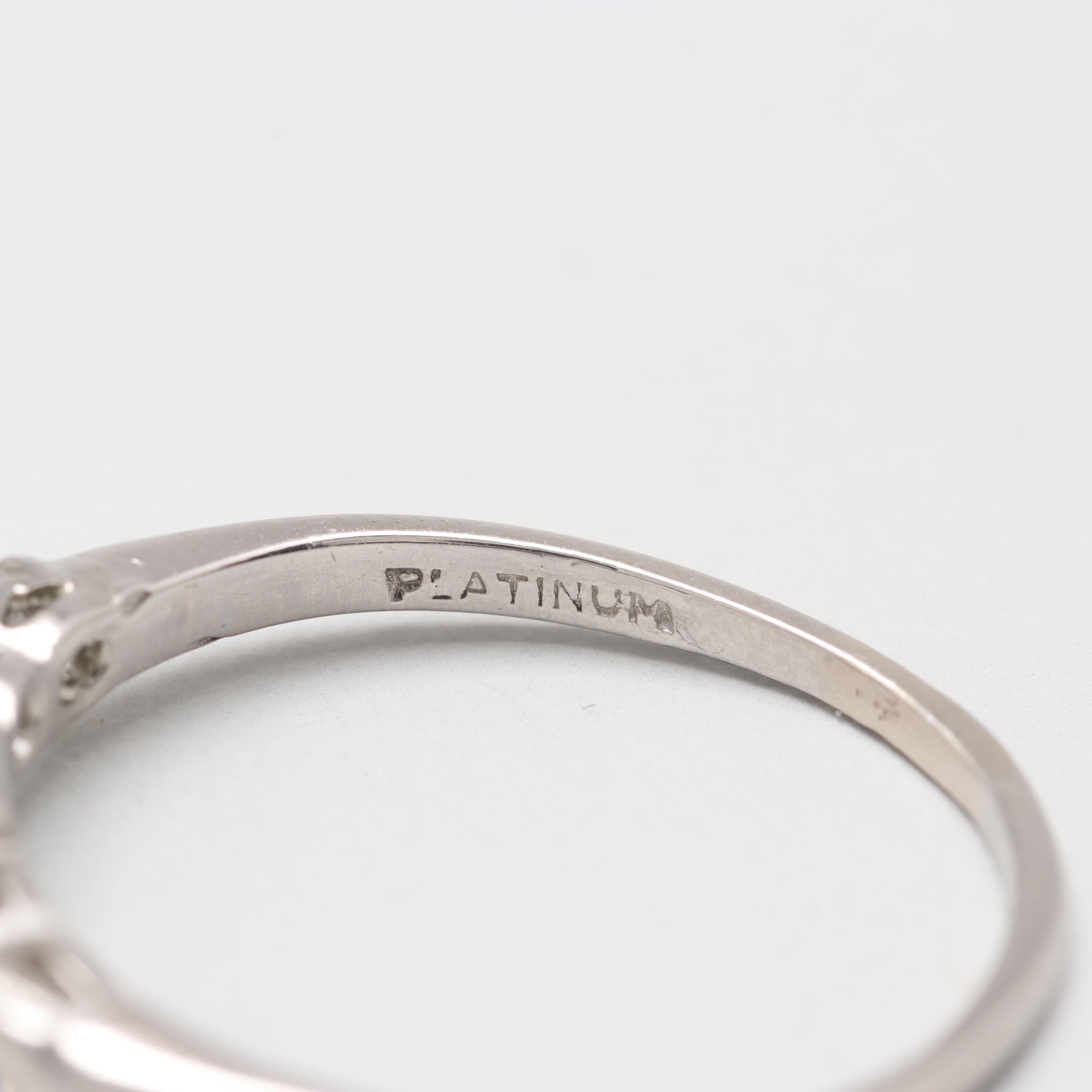 Vintage Platinum Diamond Ring