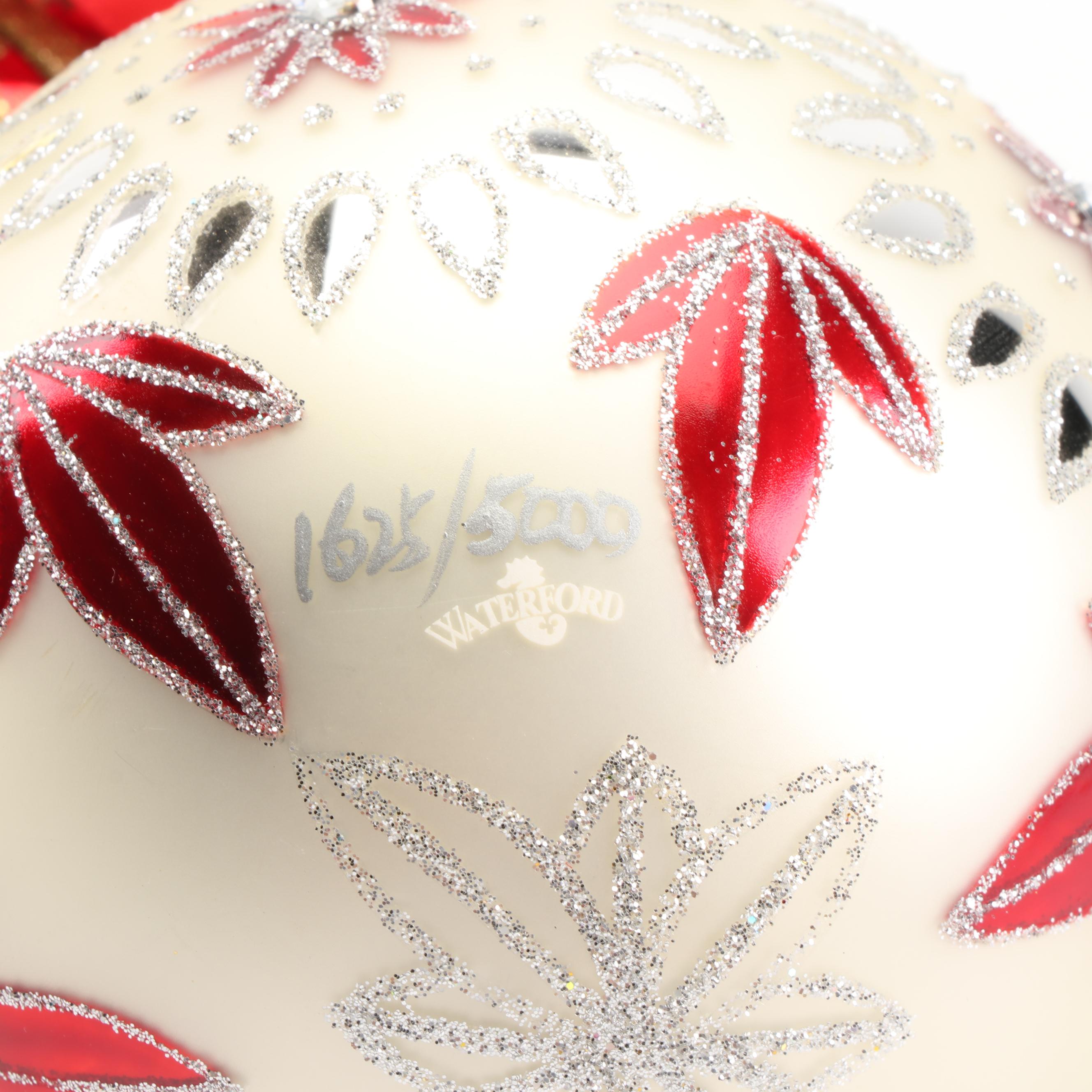 Waterford Holiday Heirloom Glass Ornaments Including Limited Edition