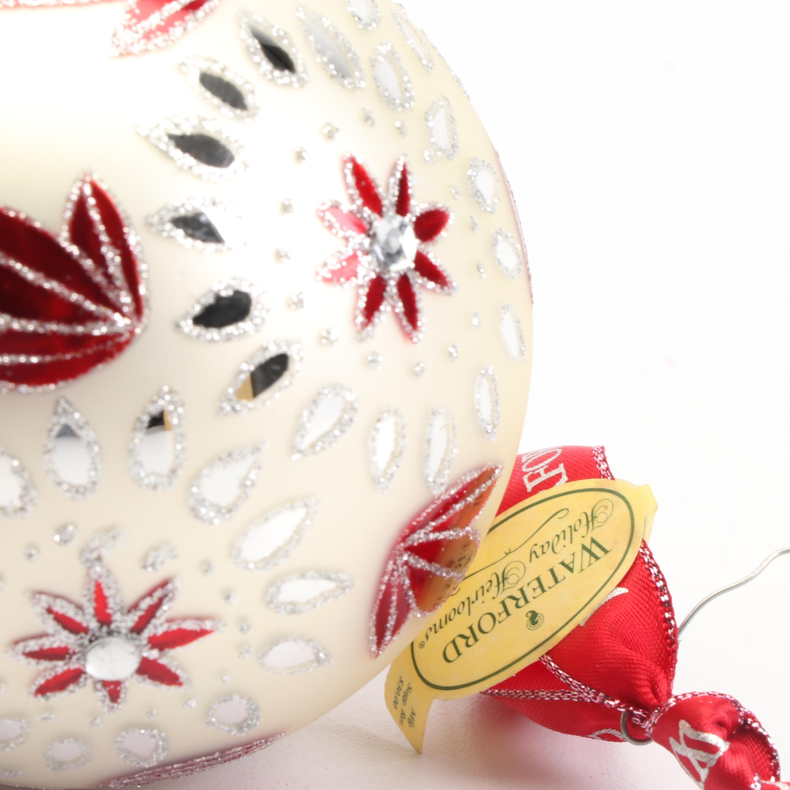 Waterford Holiday Heirloom Glass Ornaments Including Limited Edition