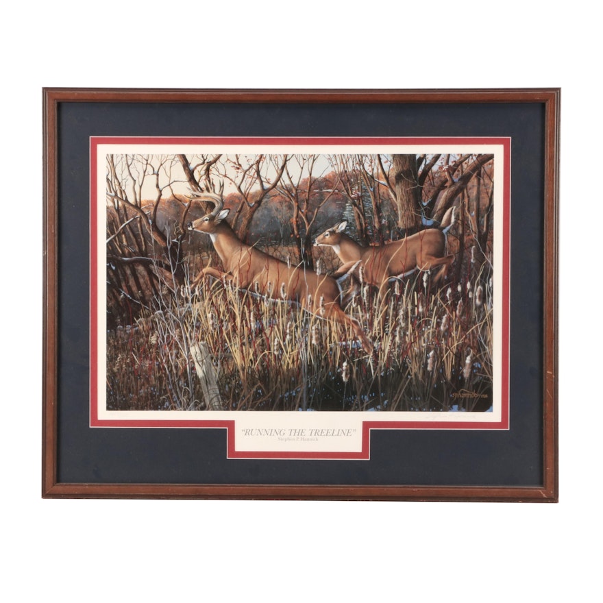 Stephen Hamrick Limited Edition Offset Lithograph "Running the Treeline"