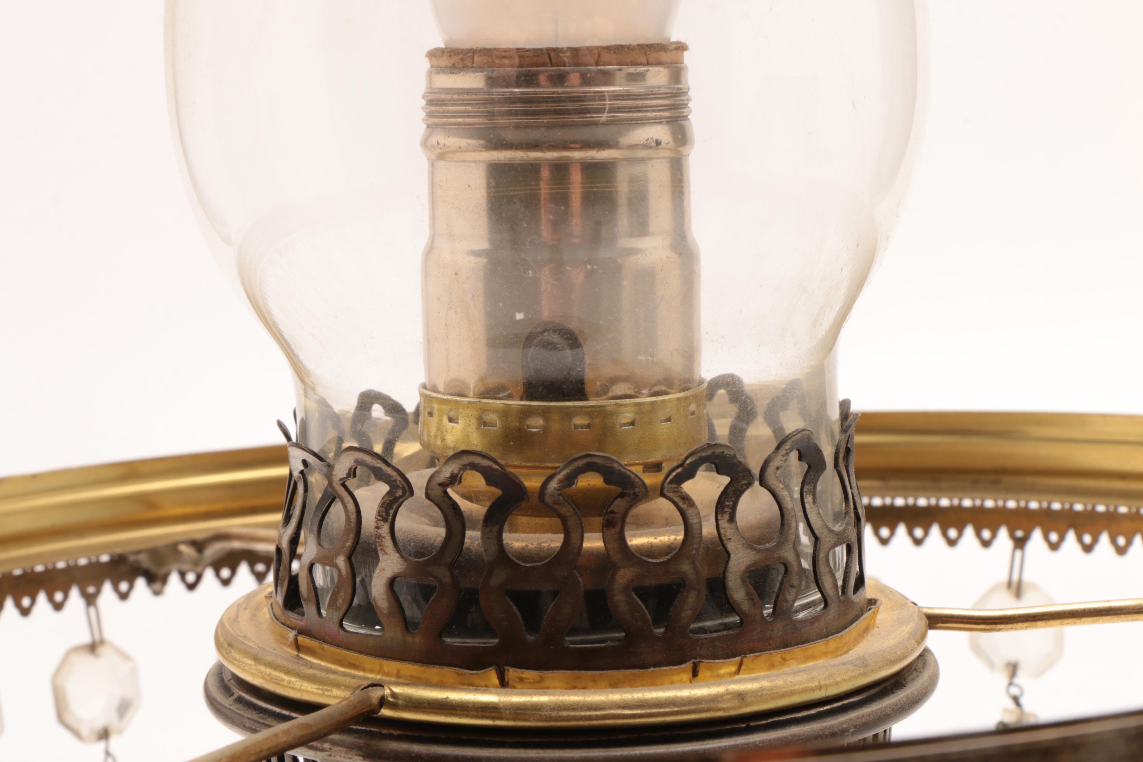 Electrified Oil Lamp with Prisms