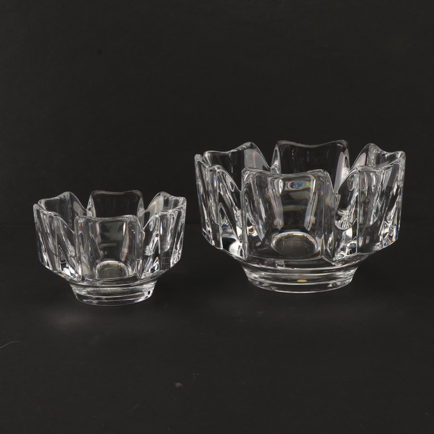 Orrefors "Corona" Crystal Bowls