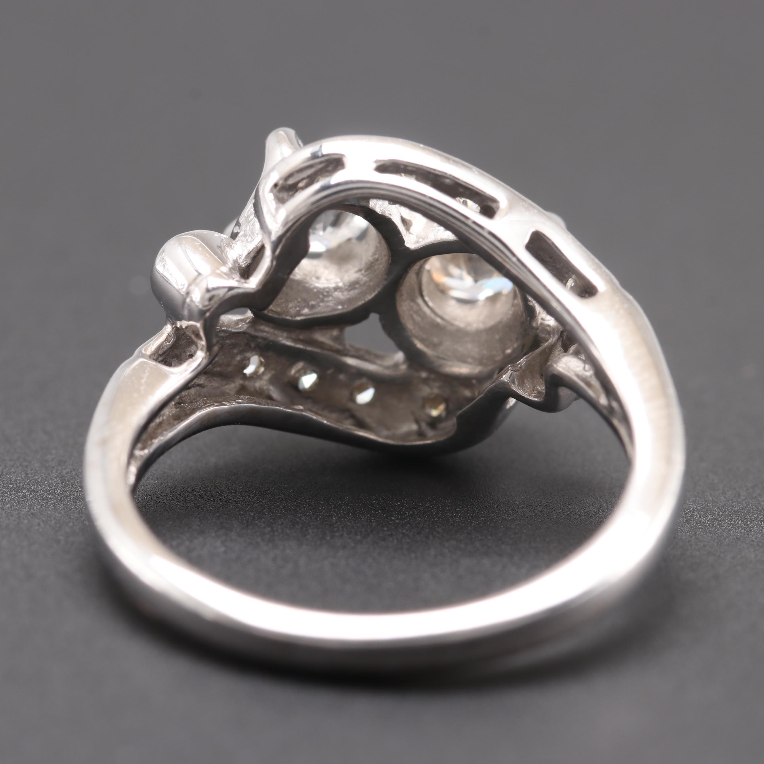 14K White Gold 0.92 CTW Diamond Ring