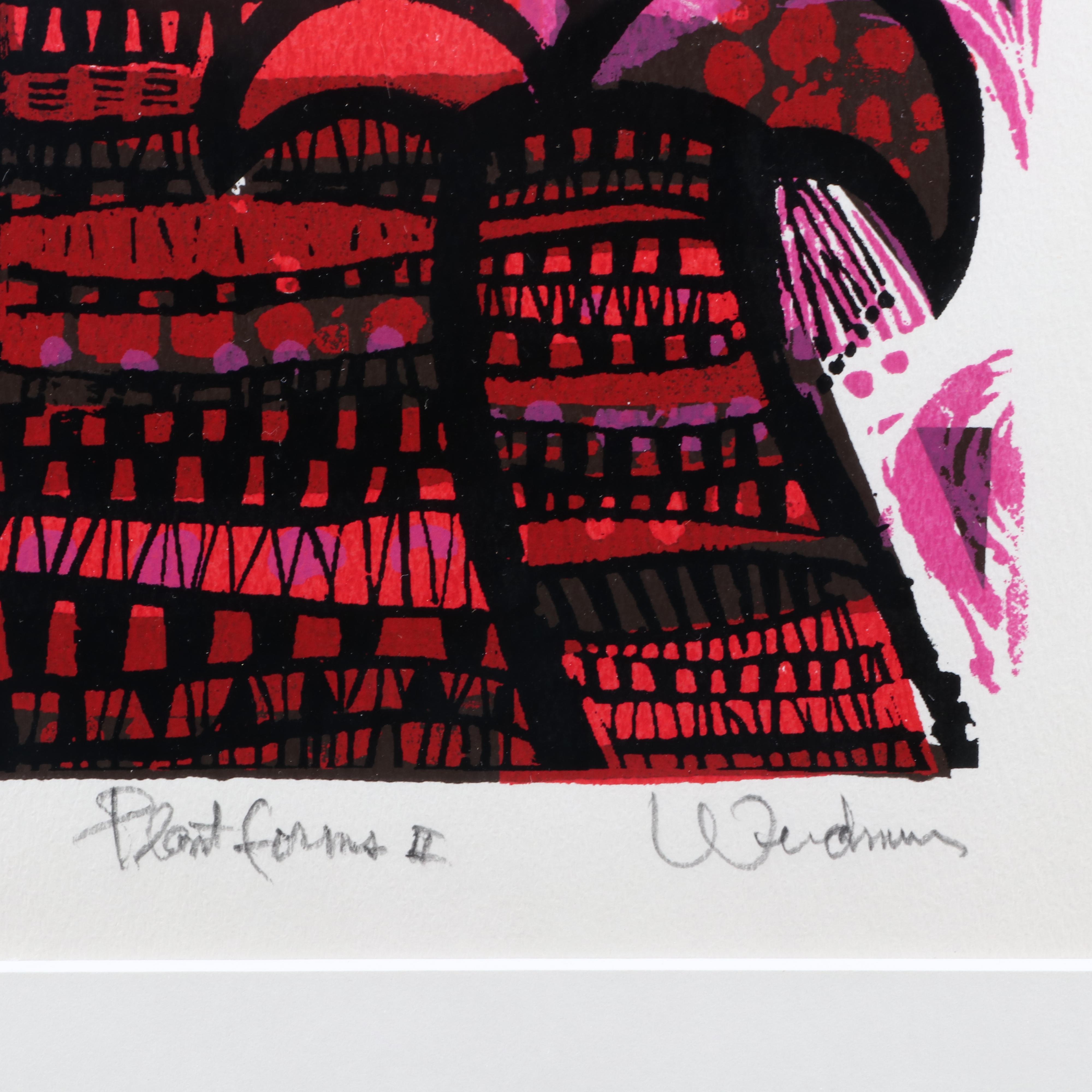 David Weidman Limited Edition Serigraph "Plant Forms II"