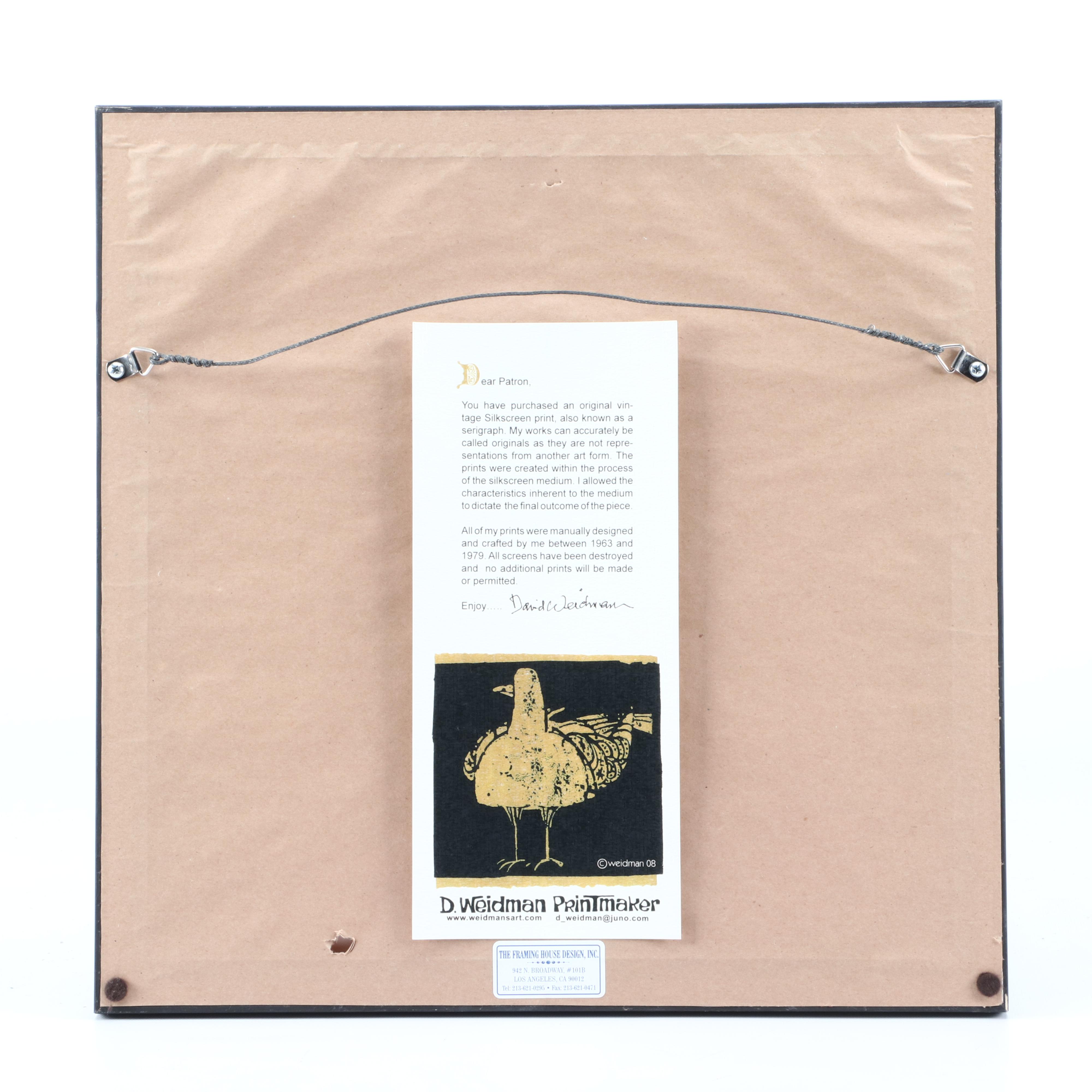 David Weidman Limited Edition Serigraph "Plant Forms II"