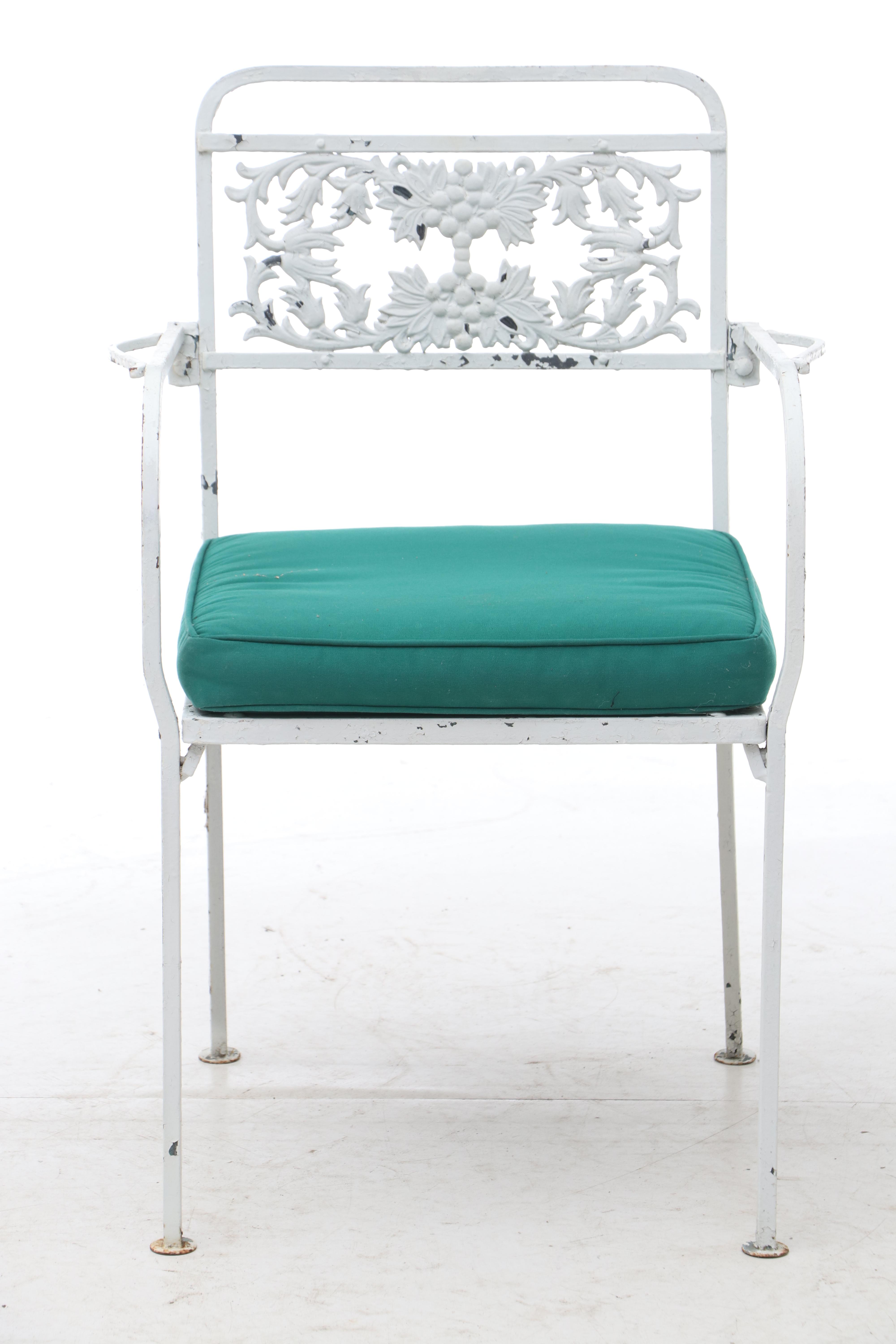 Metal Mesh Patio Chairs and End Table