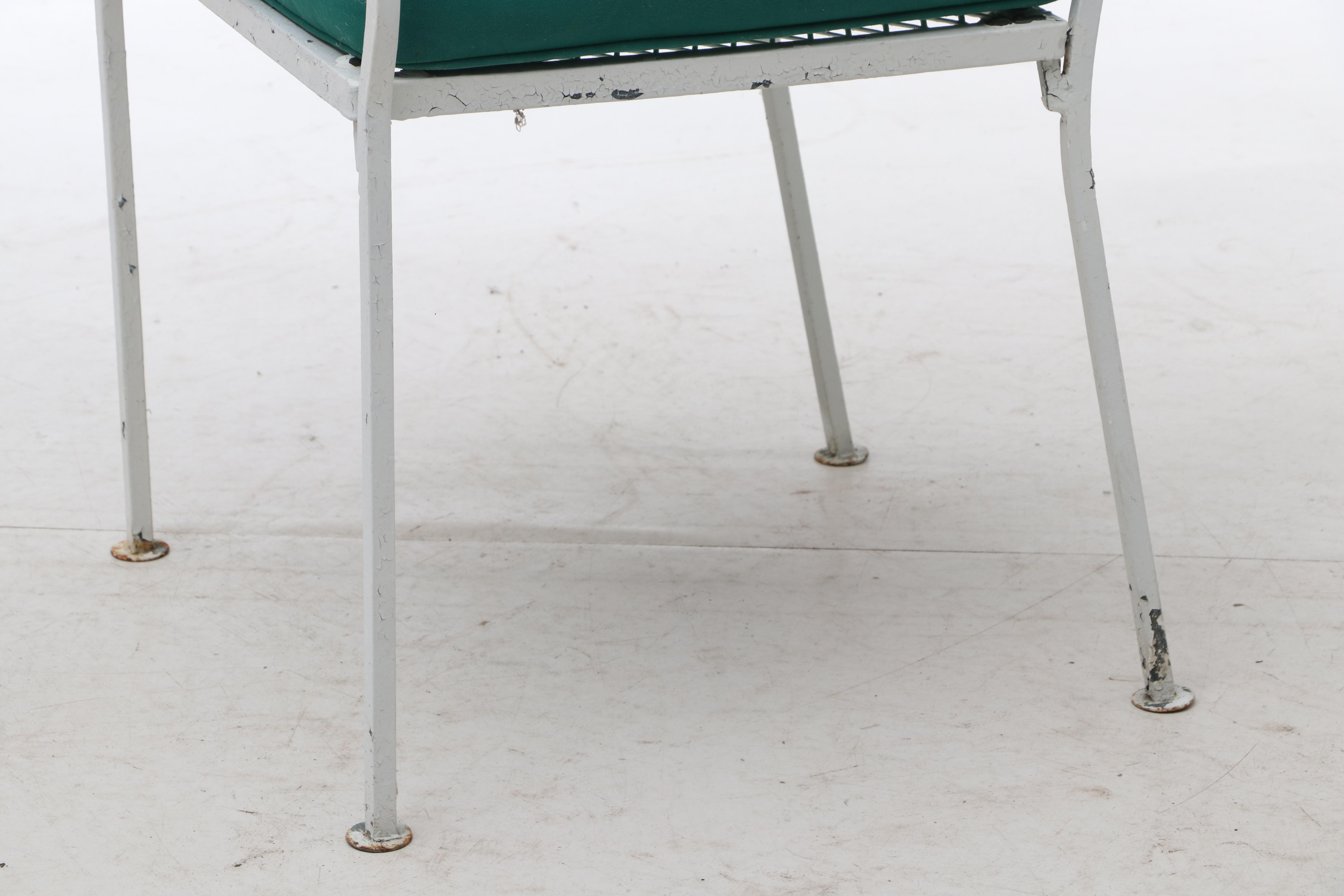 Metal Mesh Patio Chairs and End Table