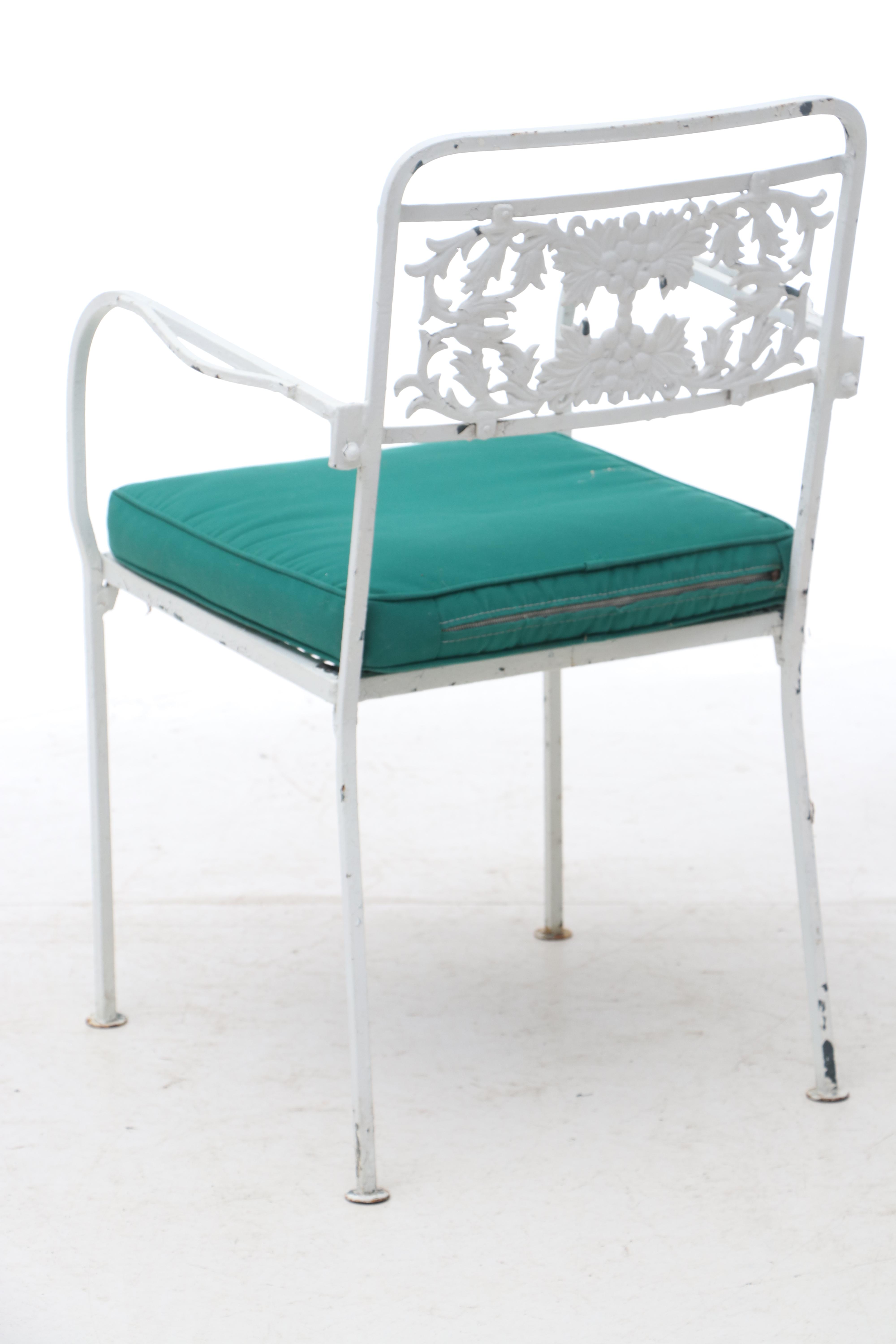 Metal Mesh Patio Chairs and End Table