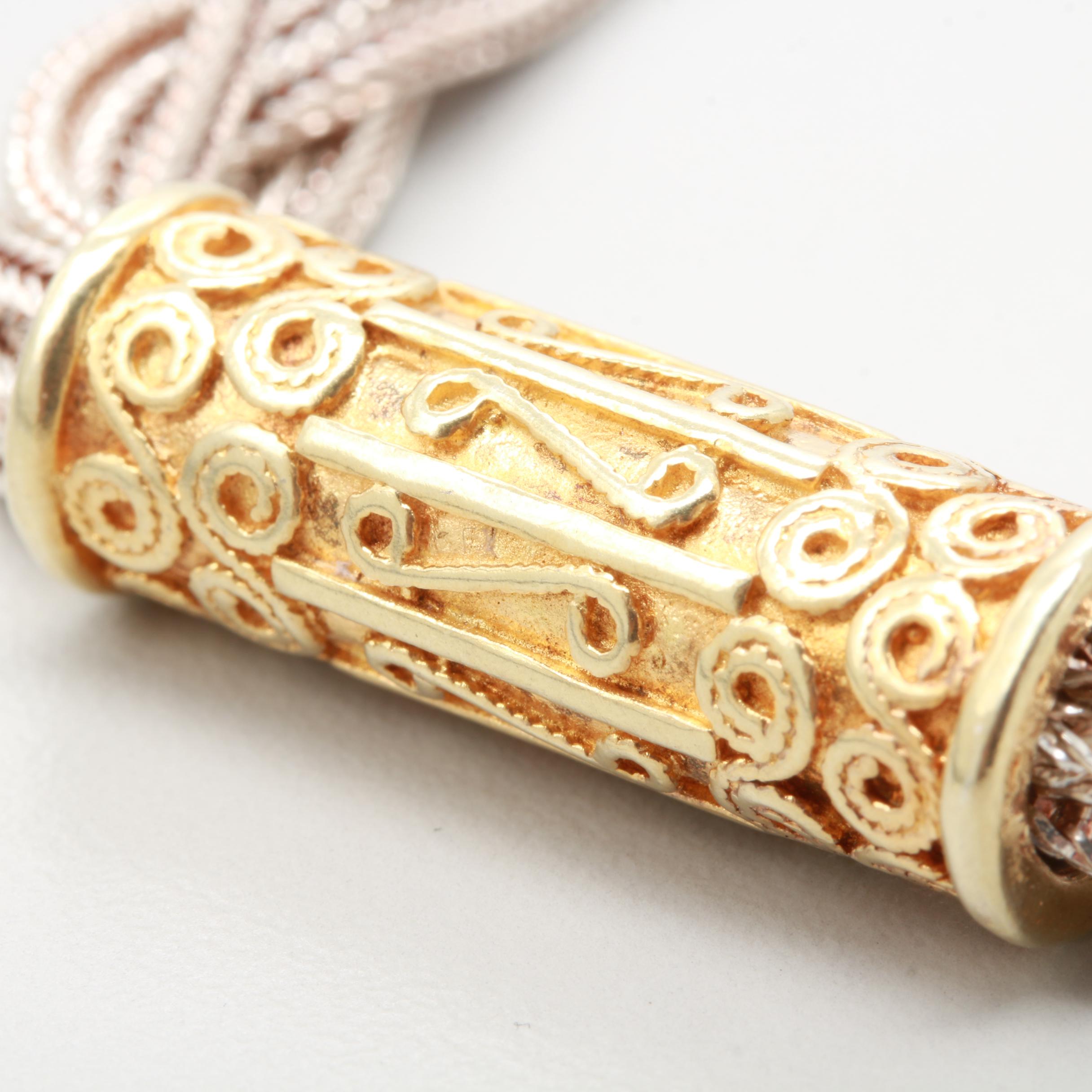 Sterling Silver Eight Chain Necklace with Gold Tone Accents