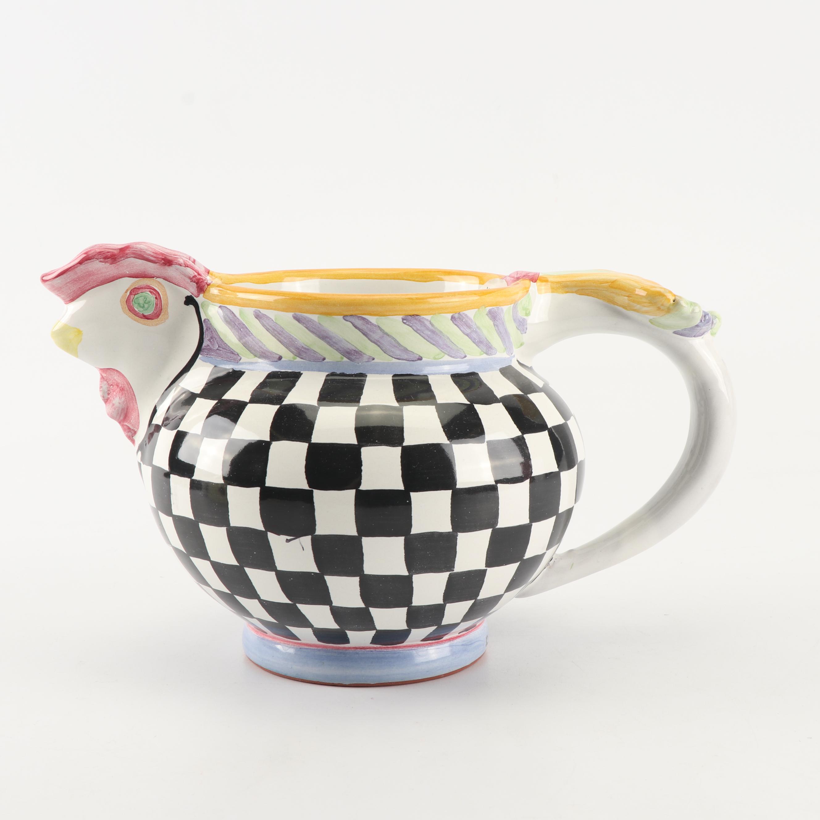 MacKenzie-Childs "Piccadilly" Chicken Pitcher