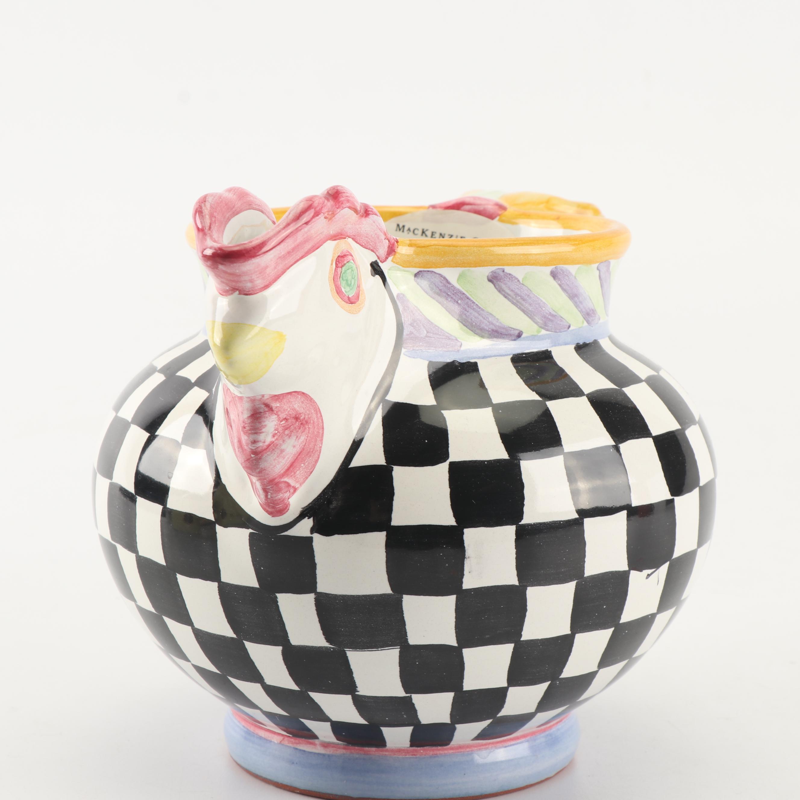 MacKenzie-Childs "Piccadilly" Chicken Pitcher