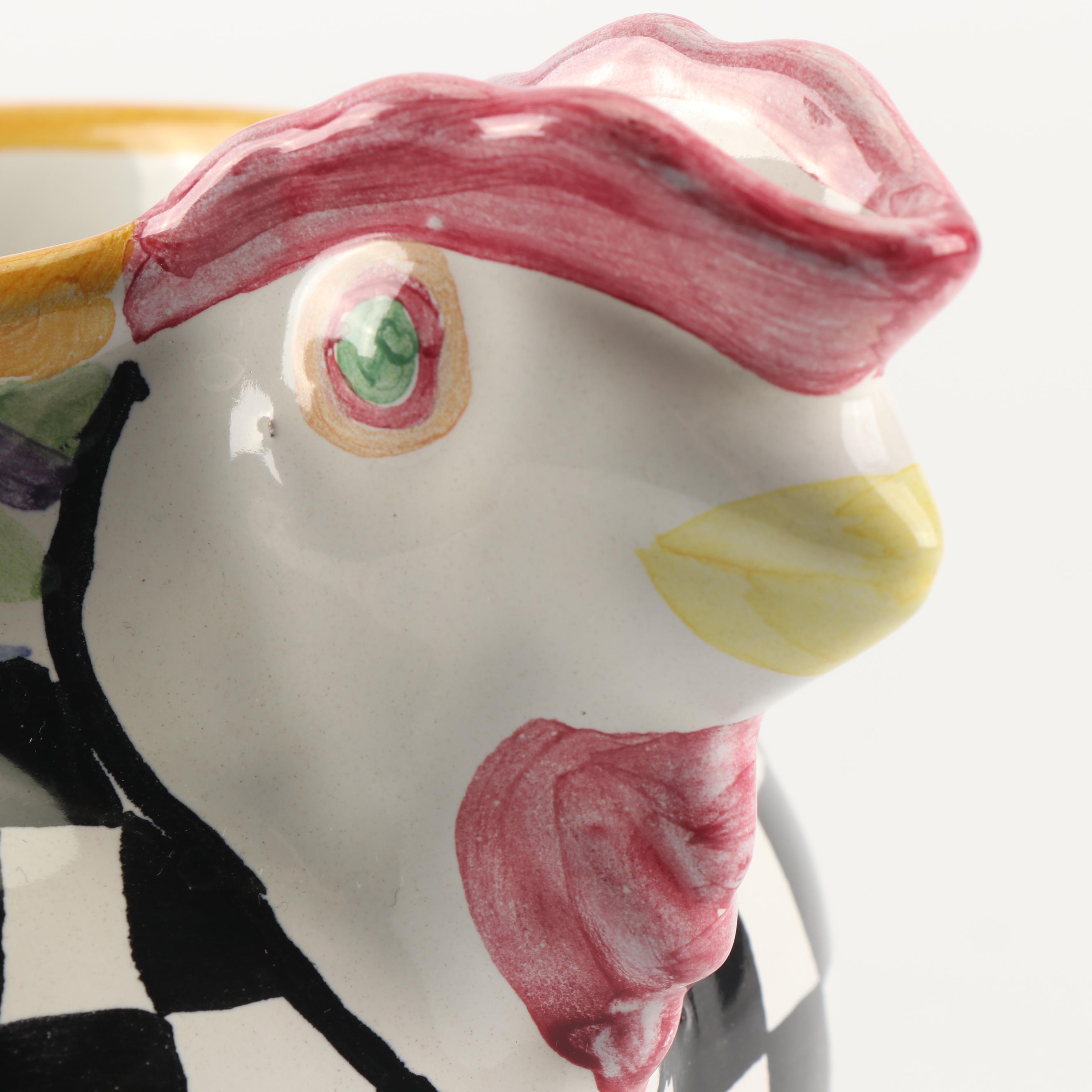 MacKenzie-Childs "Piccadilly" Chicken Pitcher