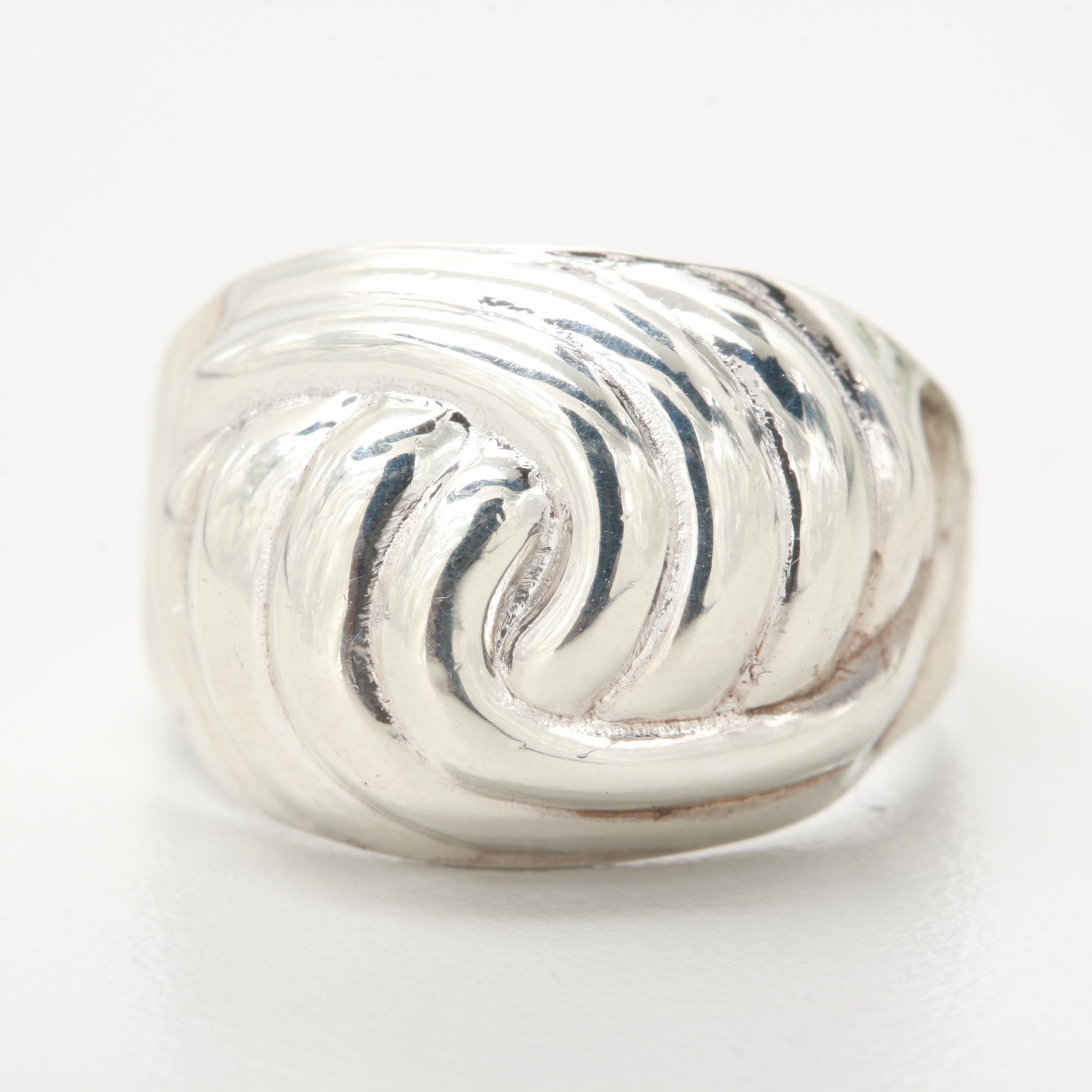Sterling Silver Dome Ring
