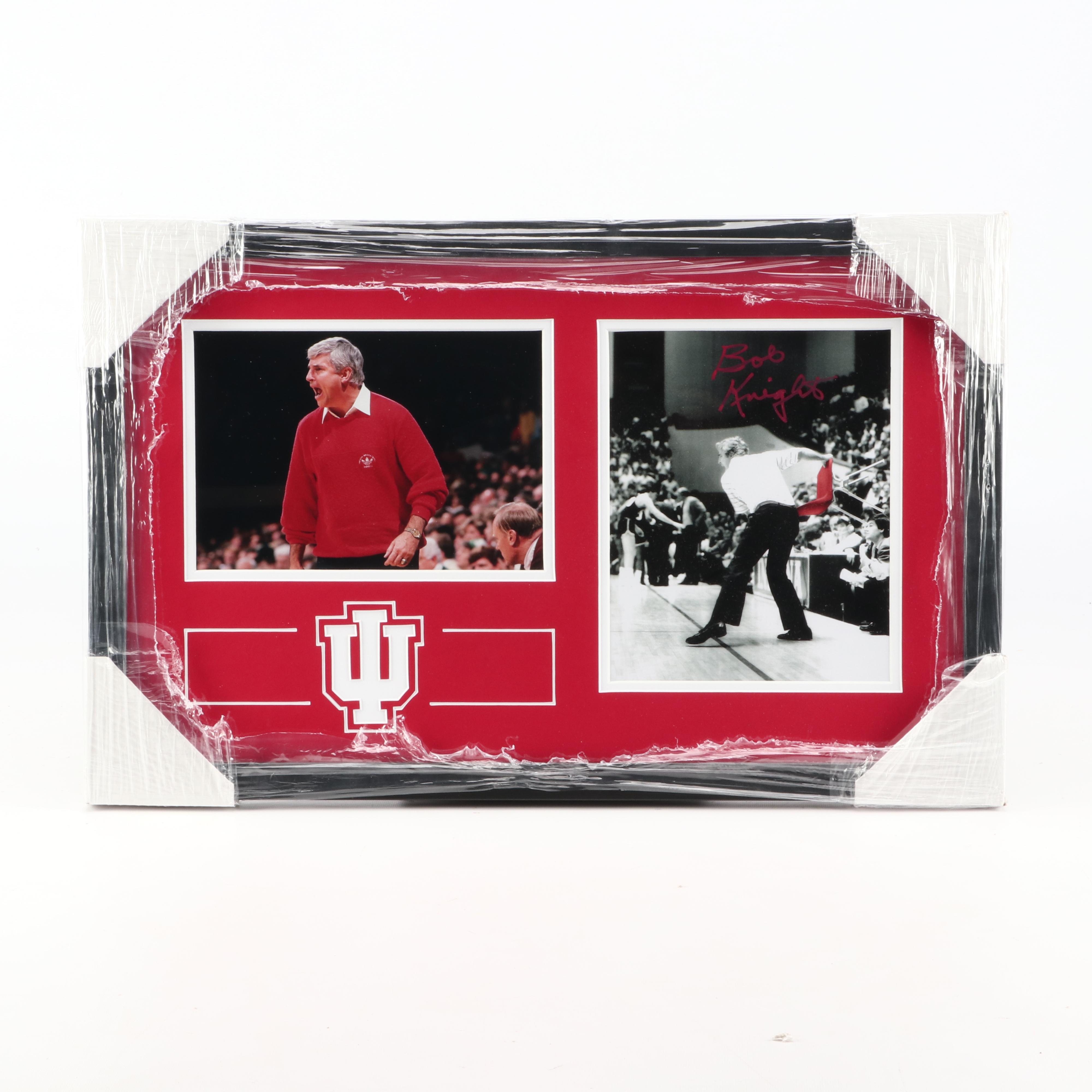 Bobby Knight Signed "Throwing Chair" Display  COA