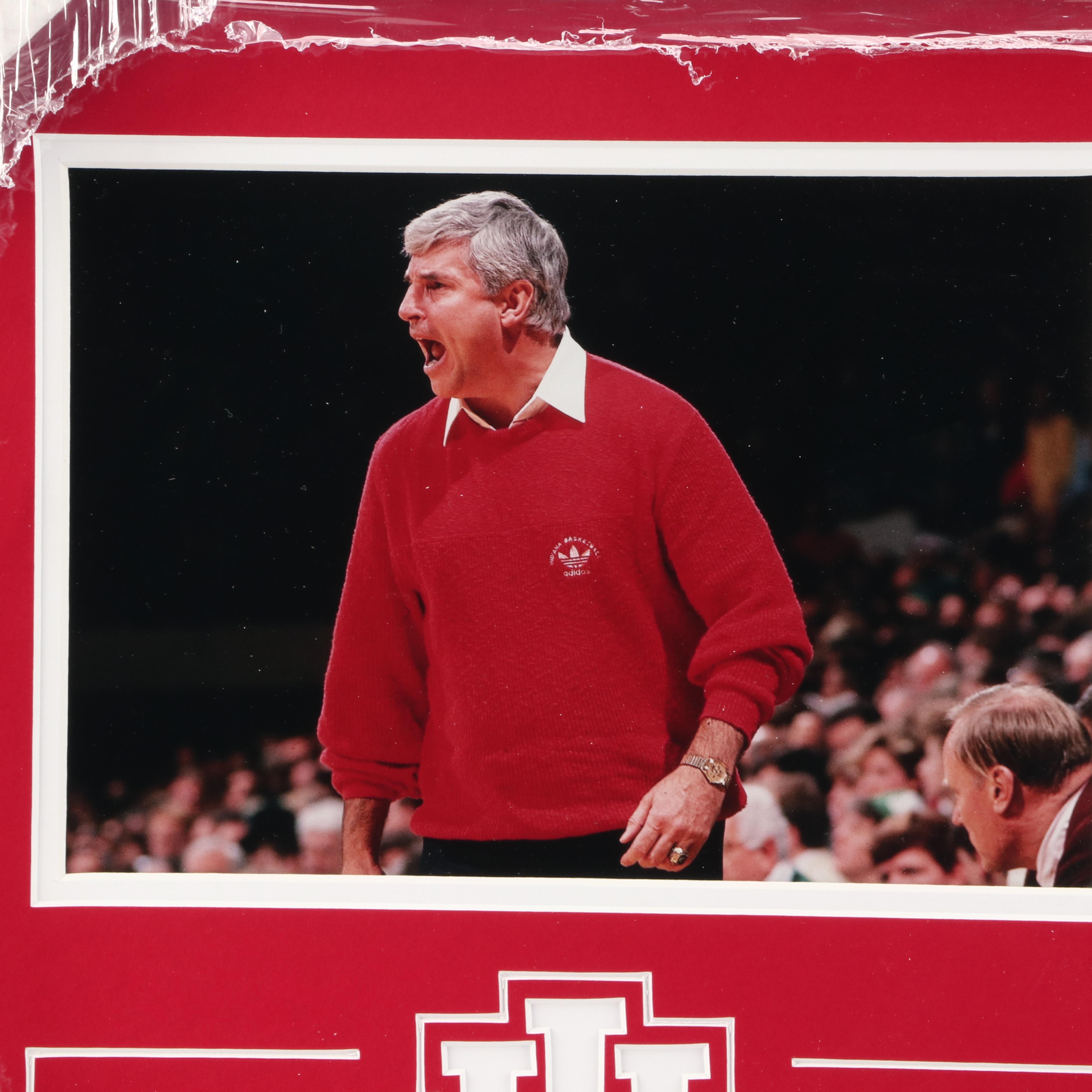 Bobby Knight Signed "Throwing Chair" Display  COA