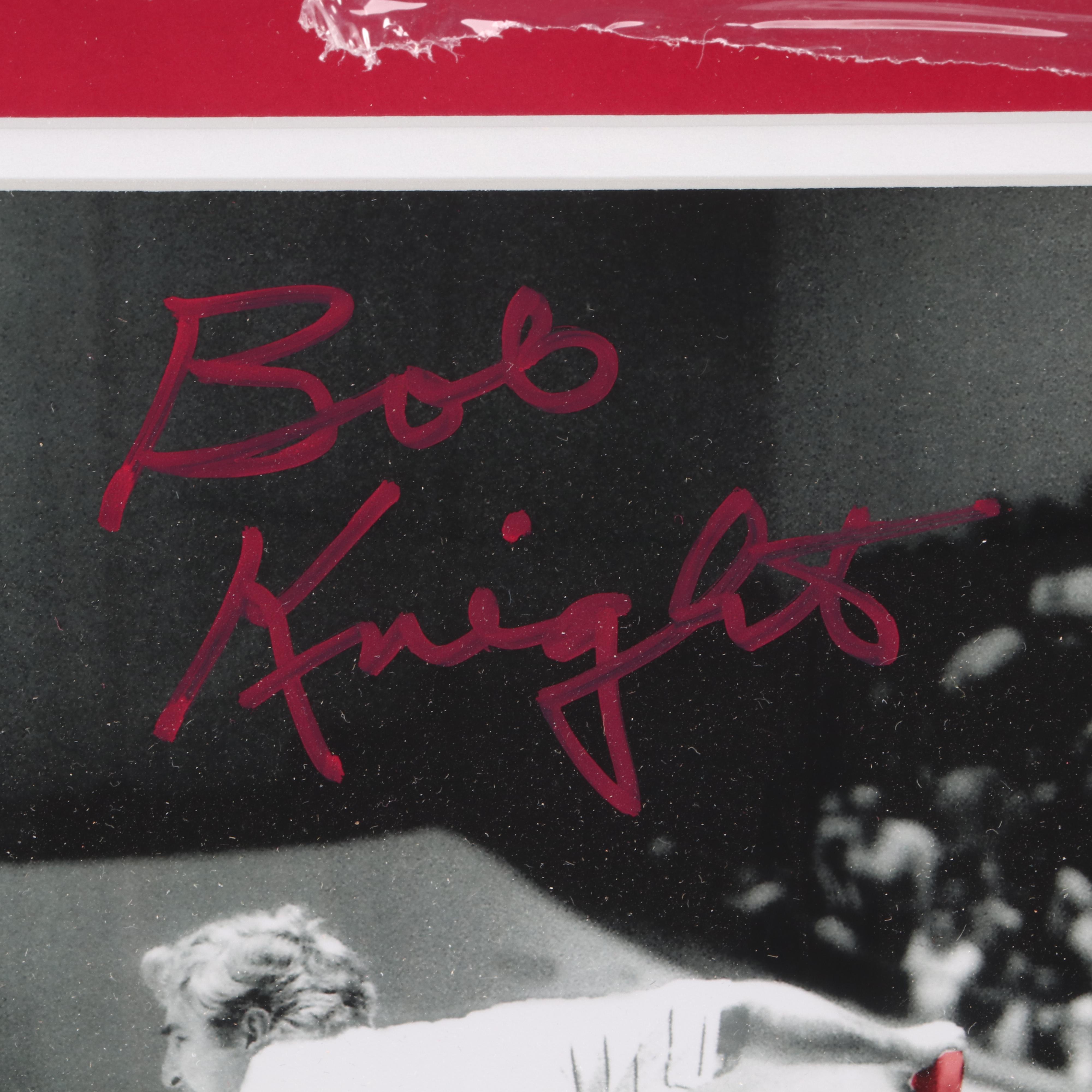 Bobby Knight Signed "Throwing Chair" Display  COA