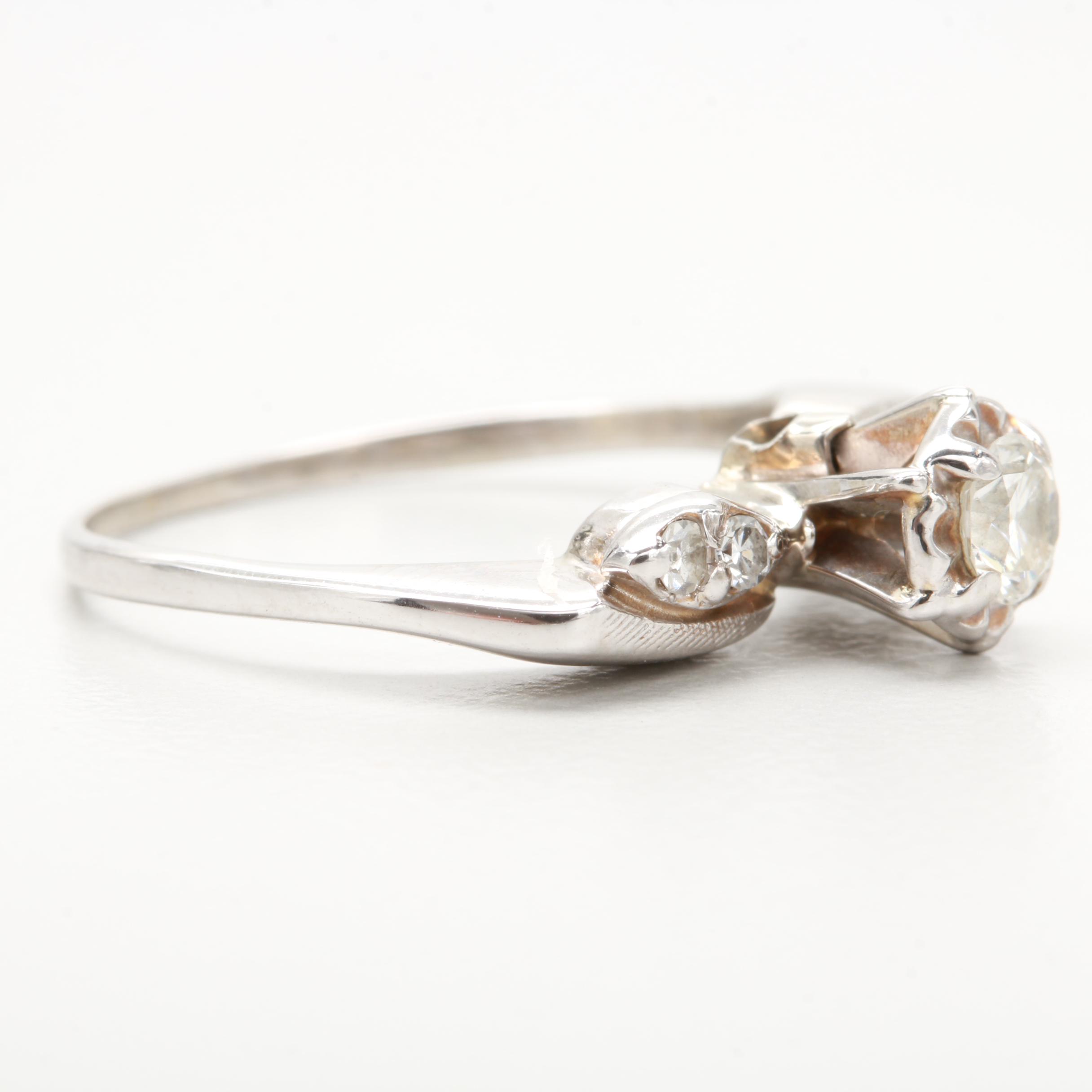 14K White Gold Diamond Ring