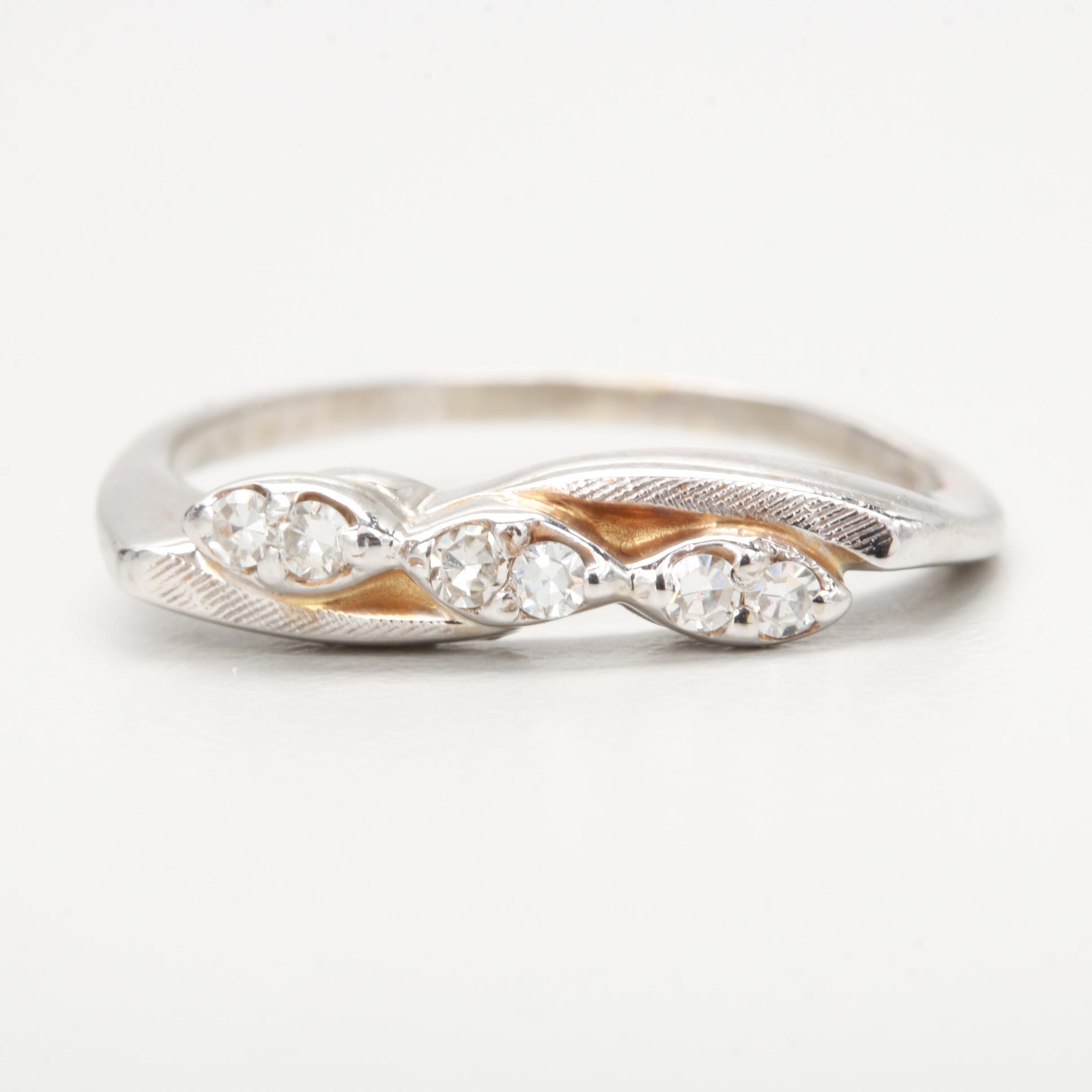 14K White Gold Diamond Ring