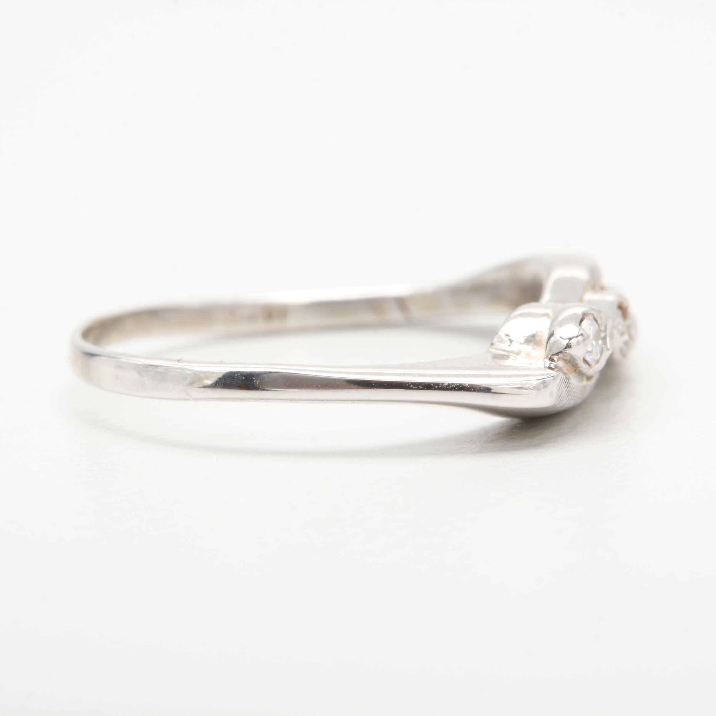 14K White Gold Diamond Ring