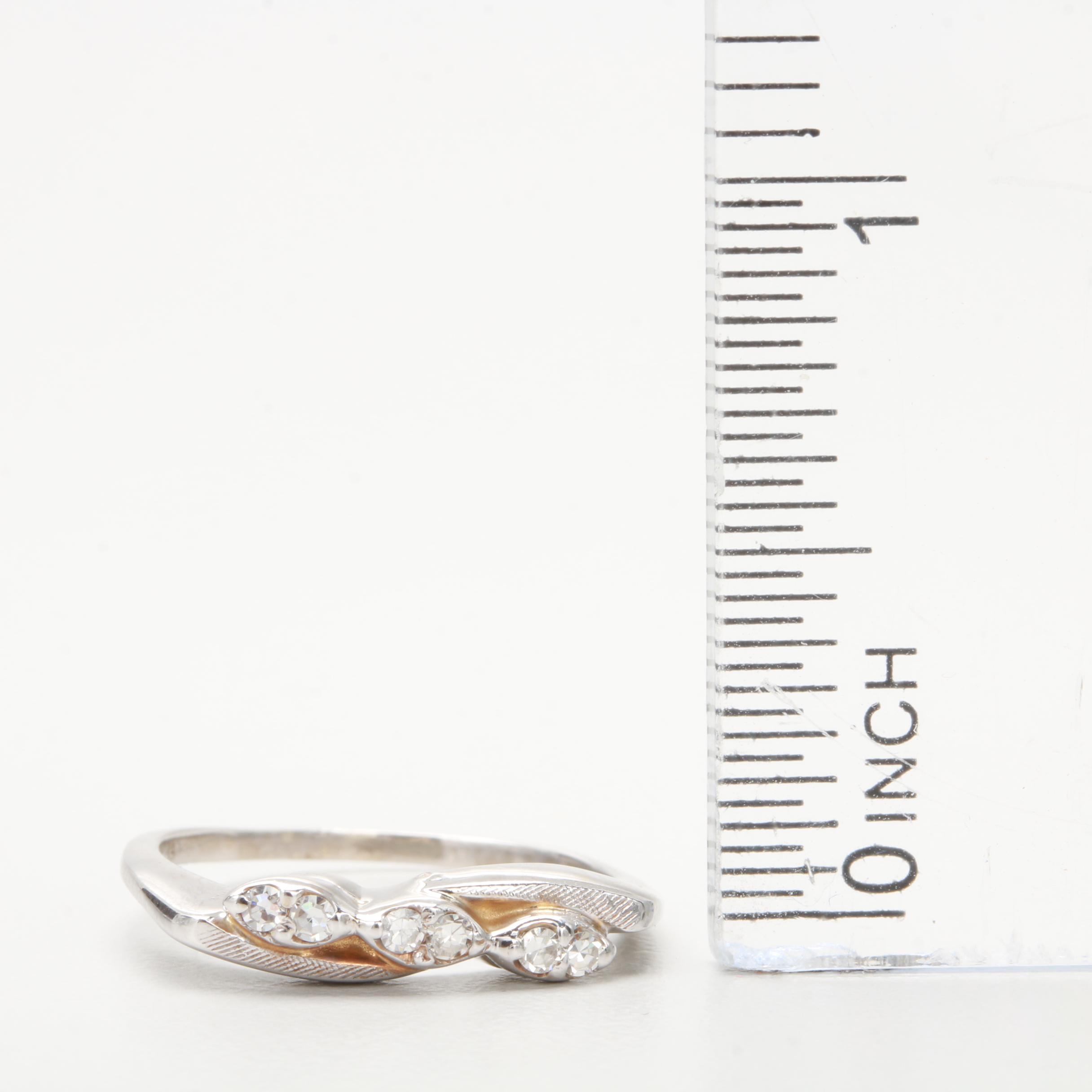 14K White Gold Diamond Ring