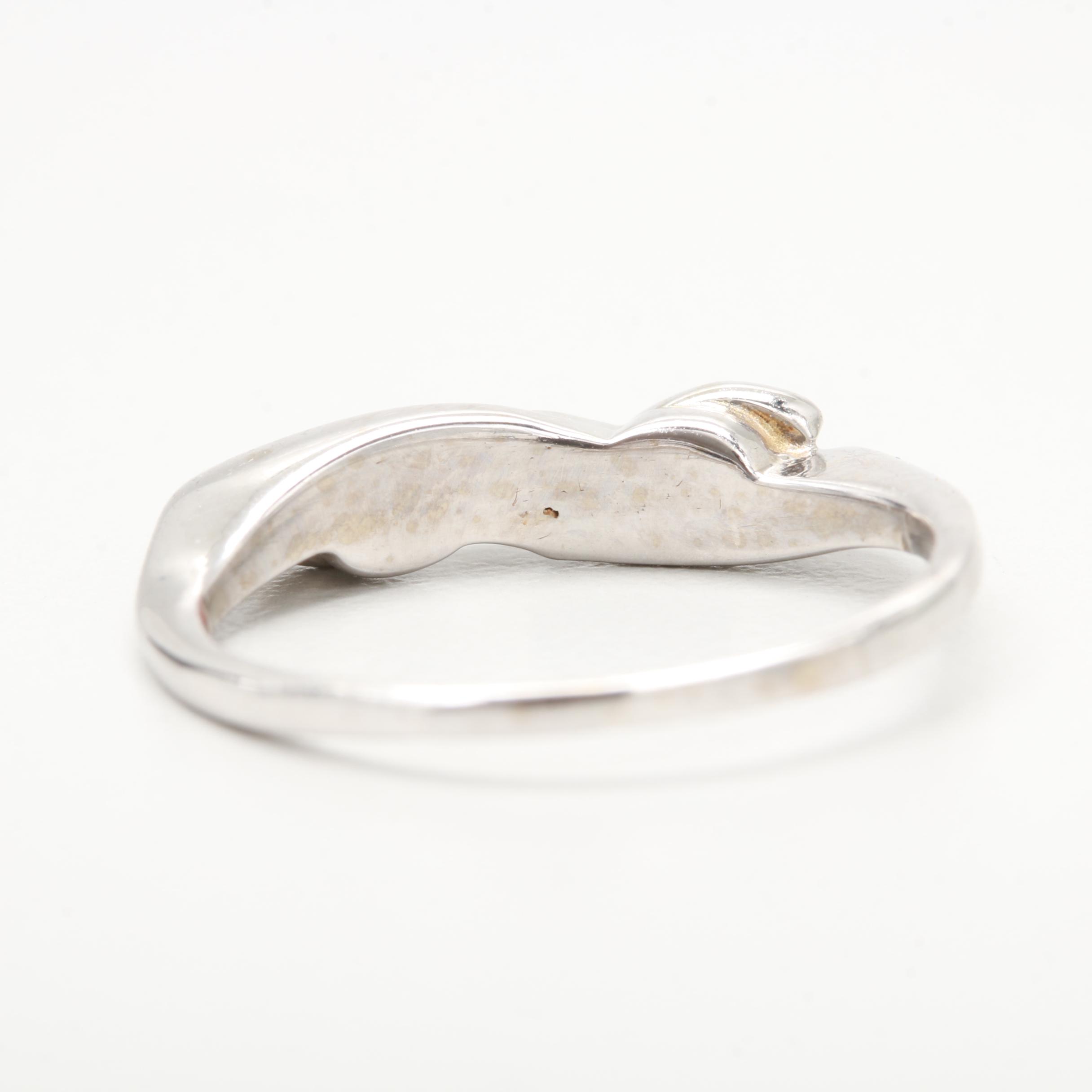 14K White Gold Diamond Ring