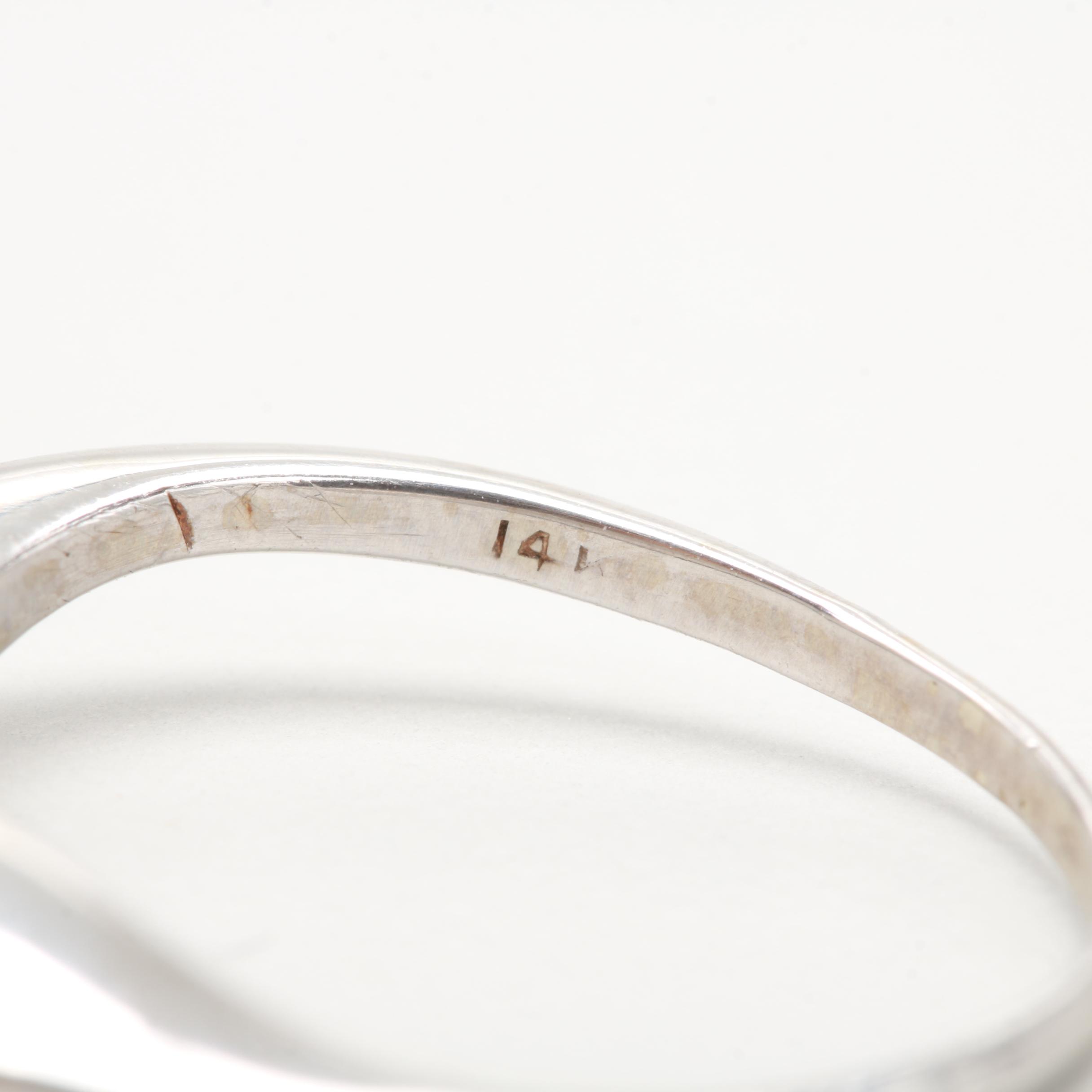 14K White Gold Diamond Ring