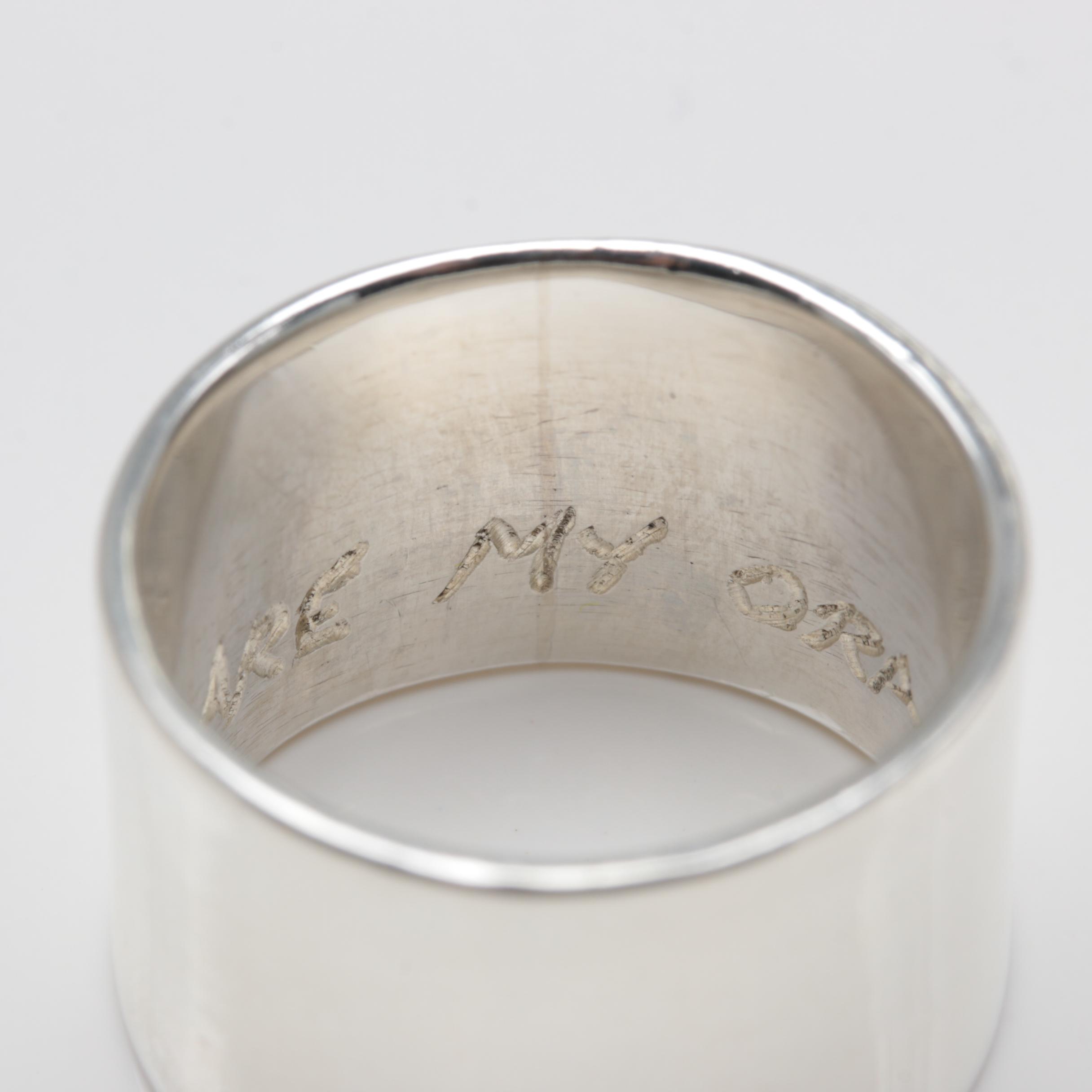 Sterling Silver Engraved Ring