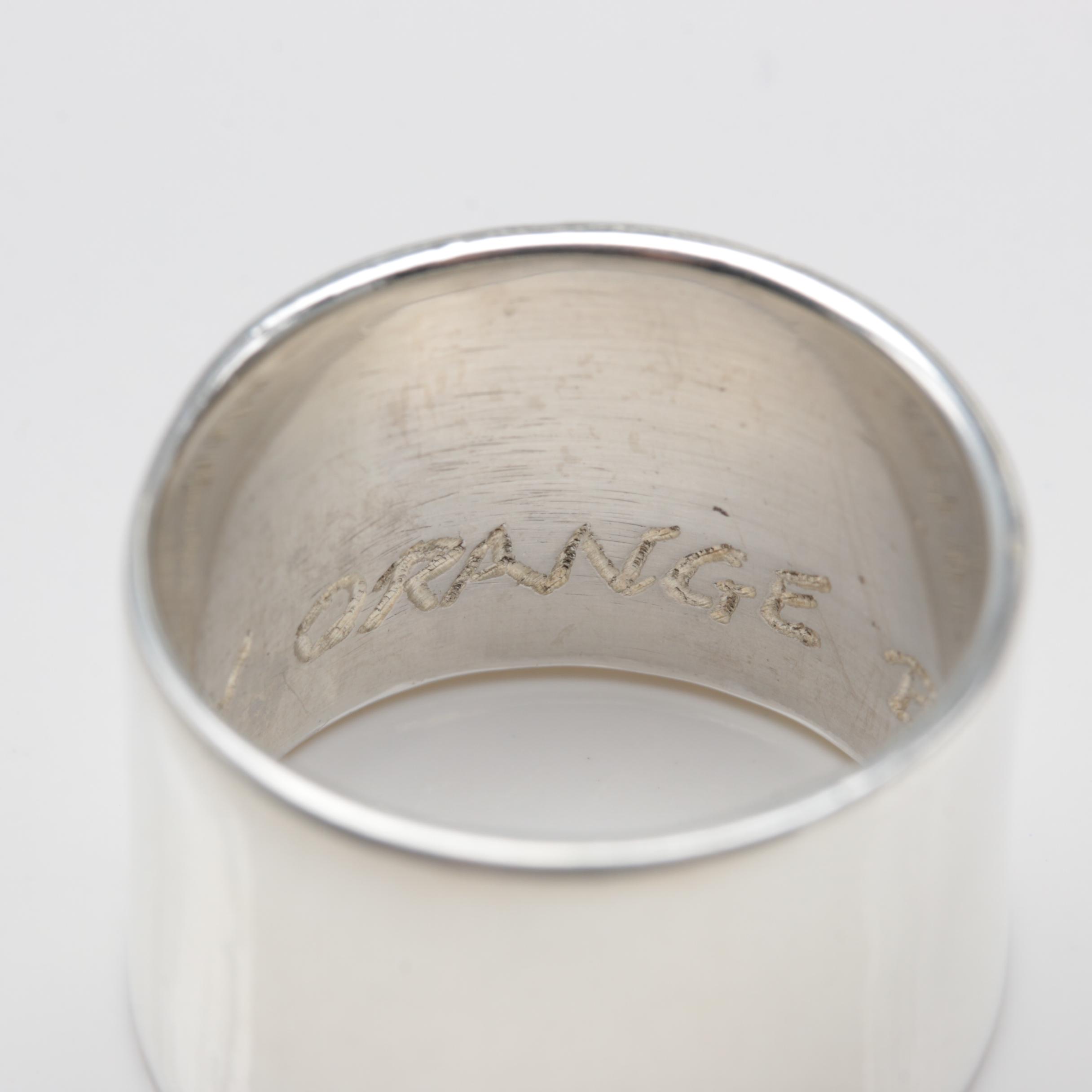 Sterling Silver Engraved Ring