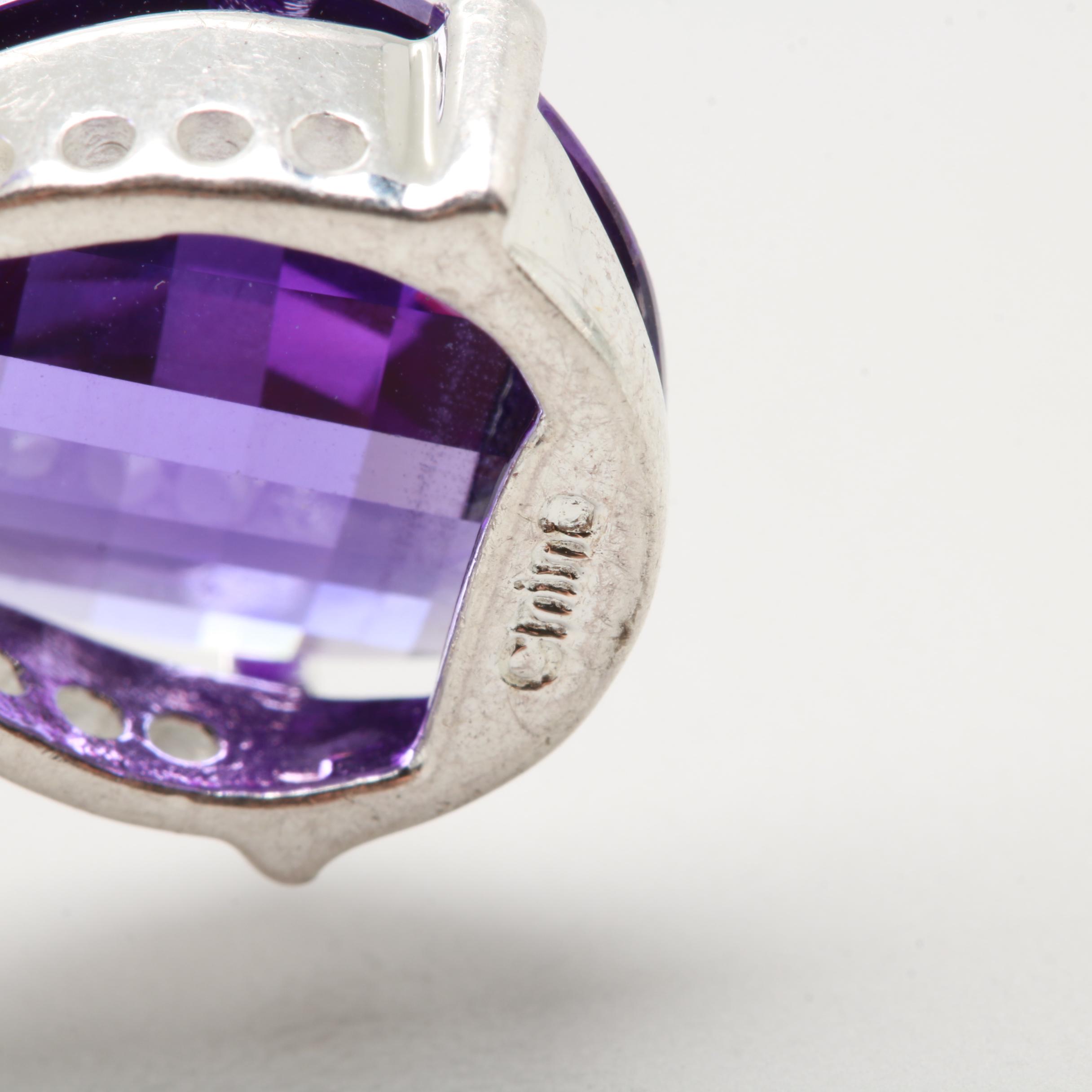 Sterling Silver Cubic Zirconia Pendant