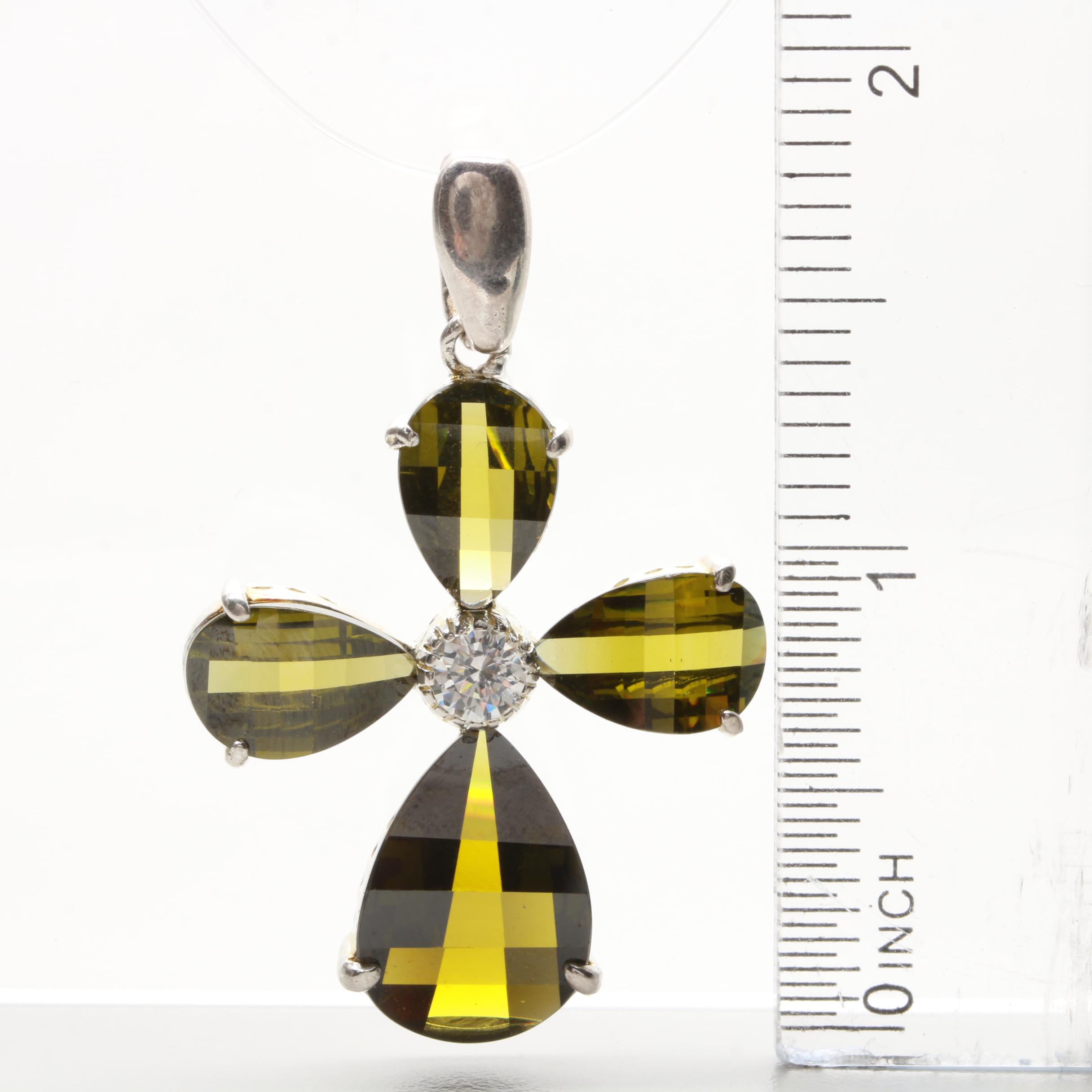 Sterling Silver Cubic Zirconia Pendant