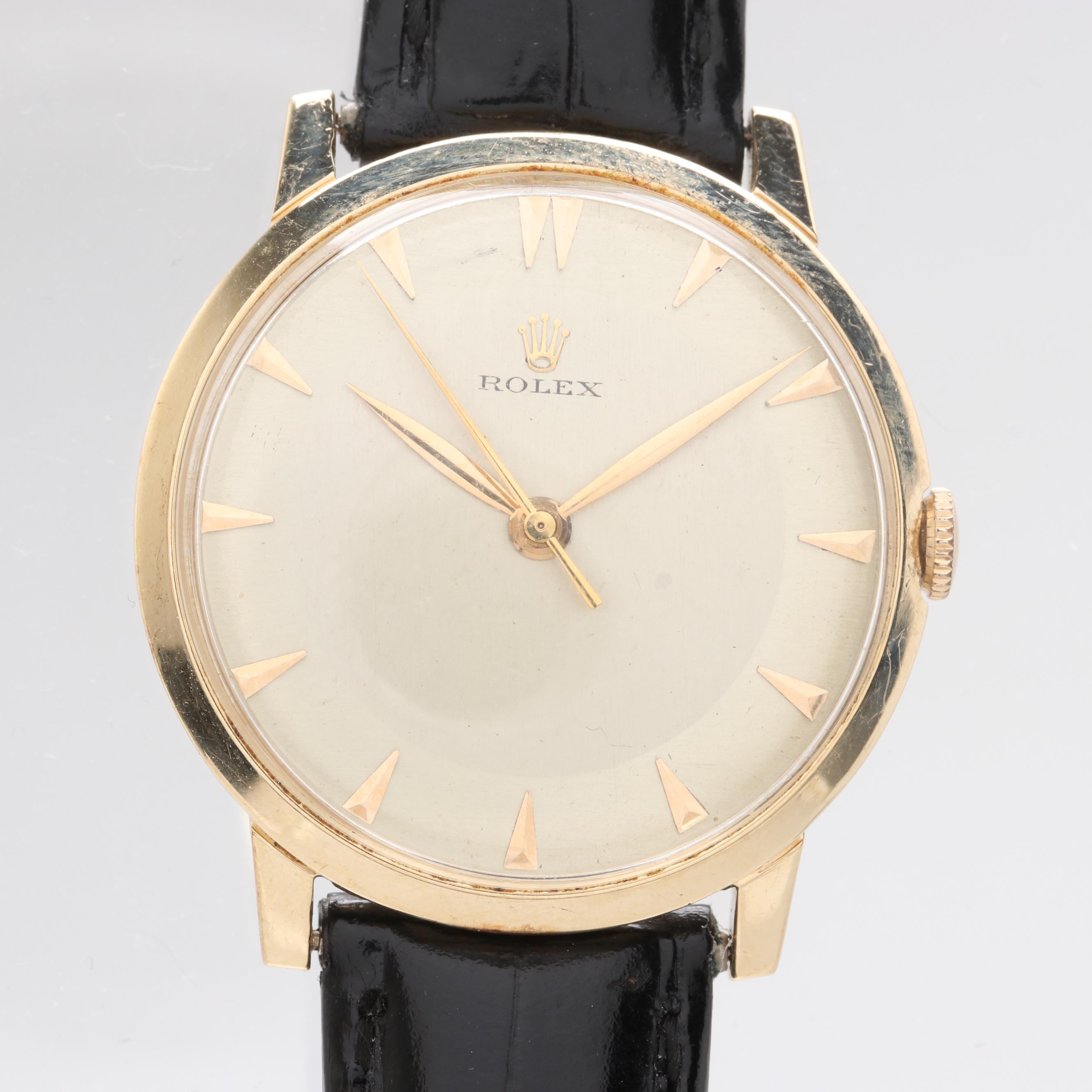 Vintage Rolex 14K Yellow Gold Stem Wind Watch