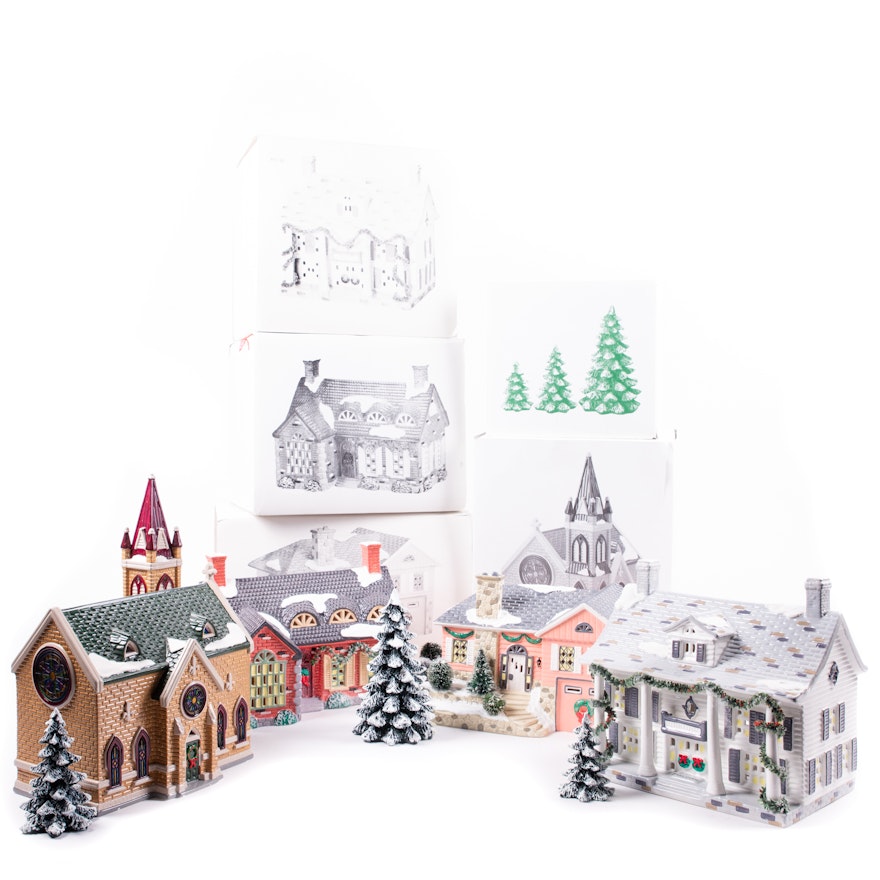 Department 56 "The Original Snow Village" Hand-Painted Ceramic Buildings