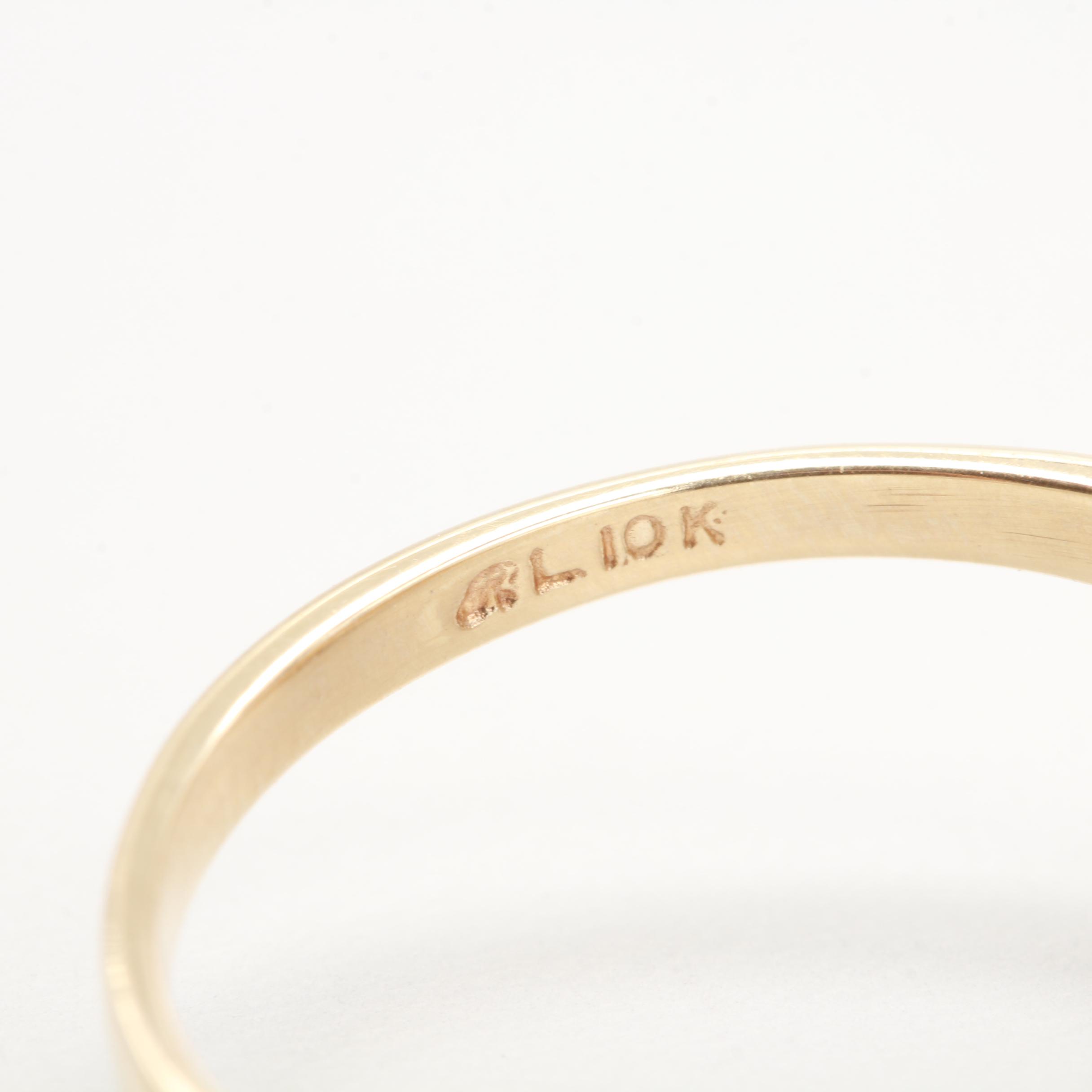 10K Yellow with Rose Gold Amethyst Ring